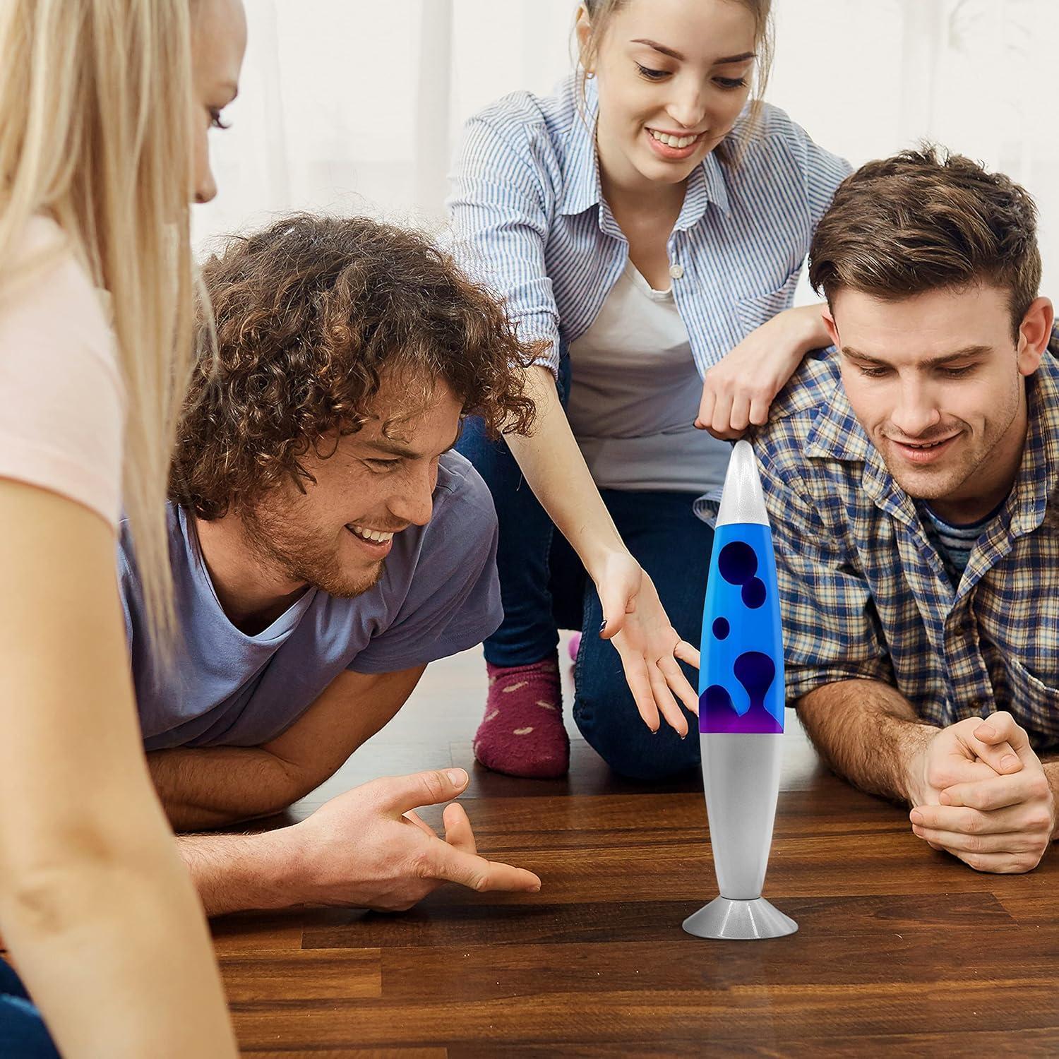 Lámpara Líquida Jambo 41.4cm Azul y Púrpura Decorativa