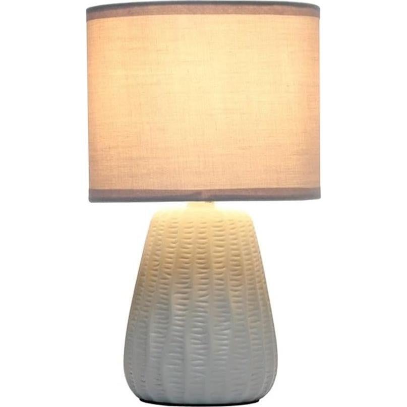 Lámpara de Mesa Cerámica Simple Designs LT1138 Gris 28 cm