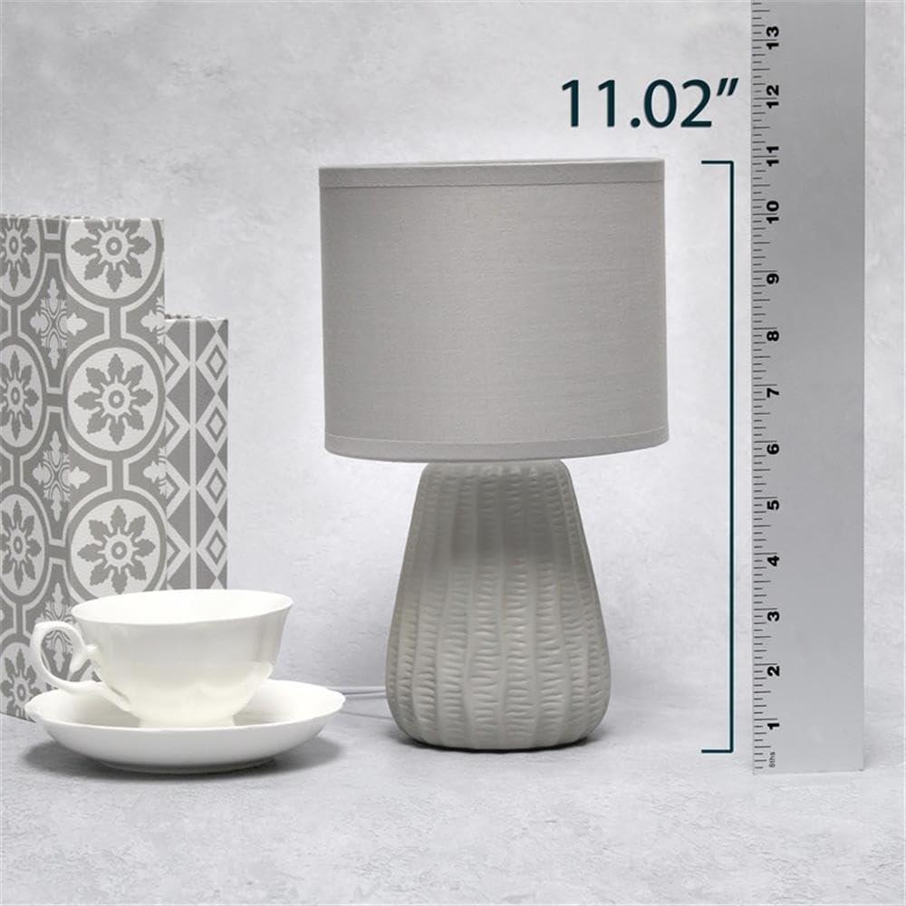 Lámpara de Mesa Cerámica Simple Designs LT1138 Gris 28 cm