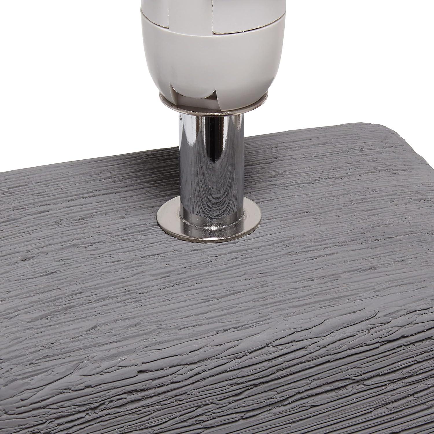 Lámpara de mesa Simple Designs LT2072-GRY gris con pantalla blanca