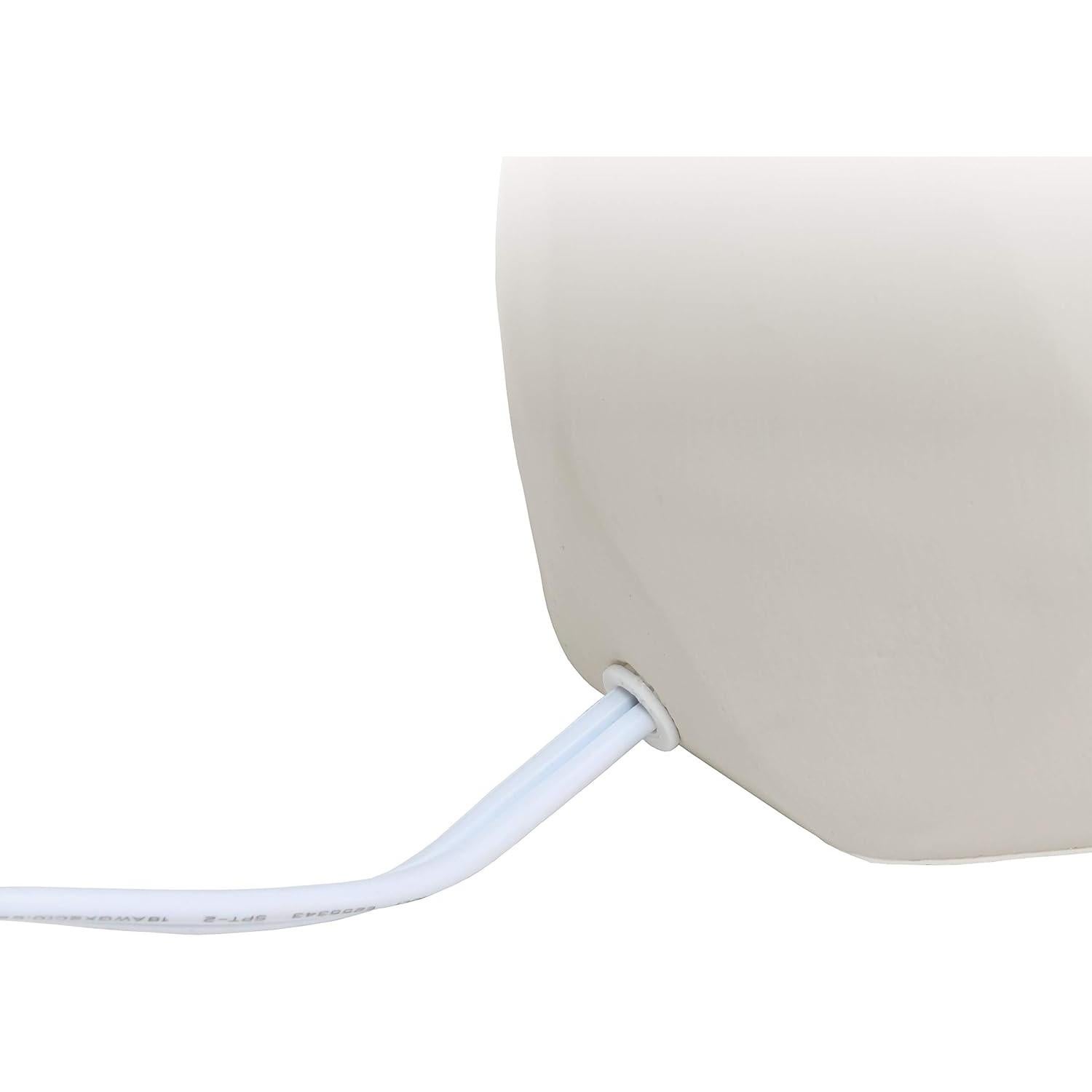 Lámpara de Mesa Simple Designs LT2060-WHT Blanca Geométrica