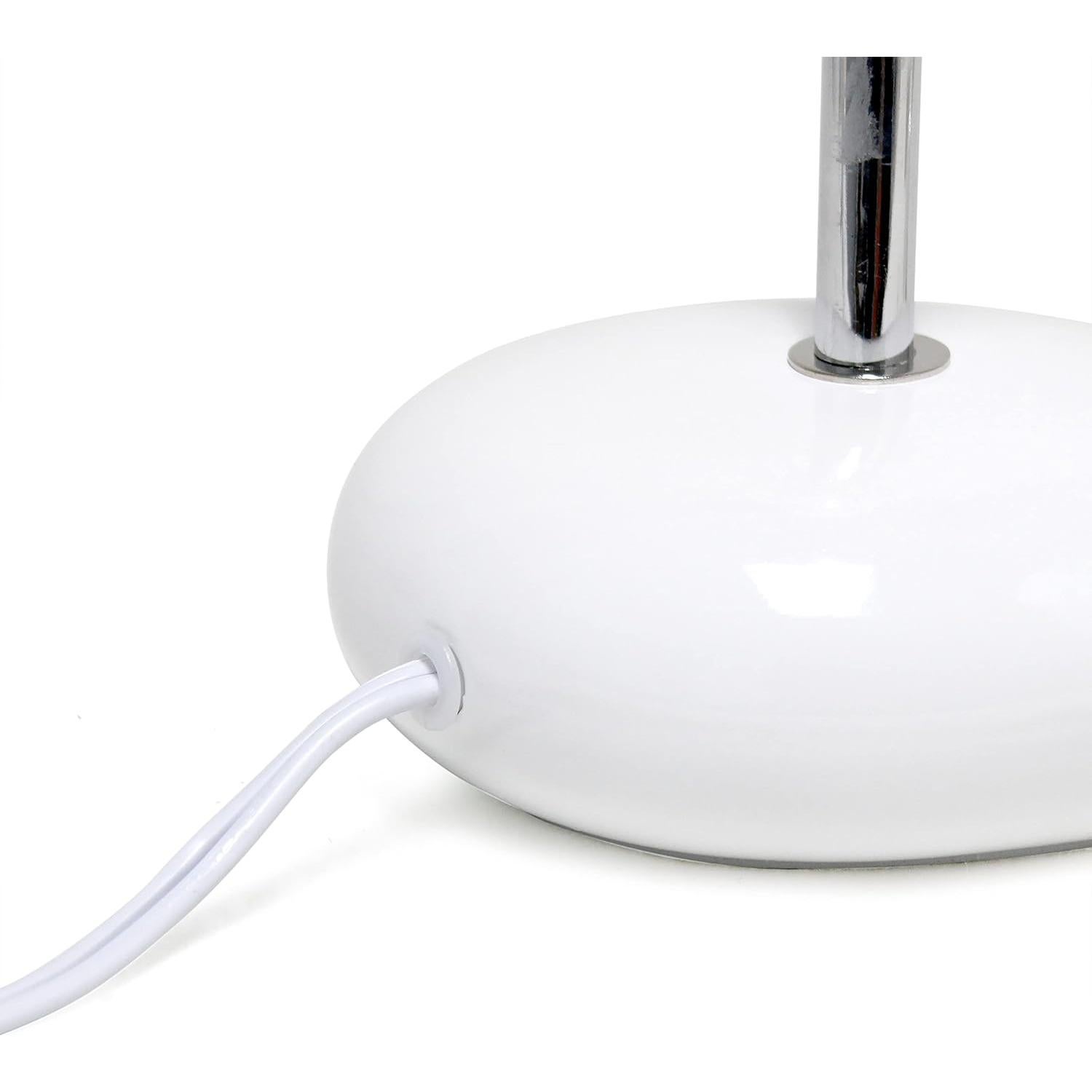 Lámpara de Mesa de Piedra Blanca Simple Designs LT1153-WHT