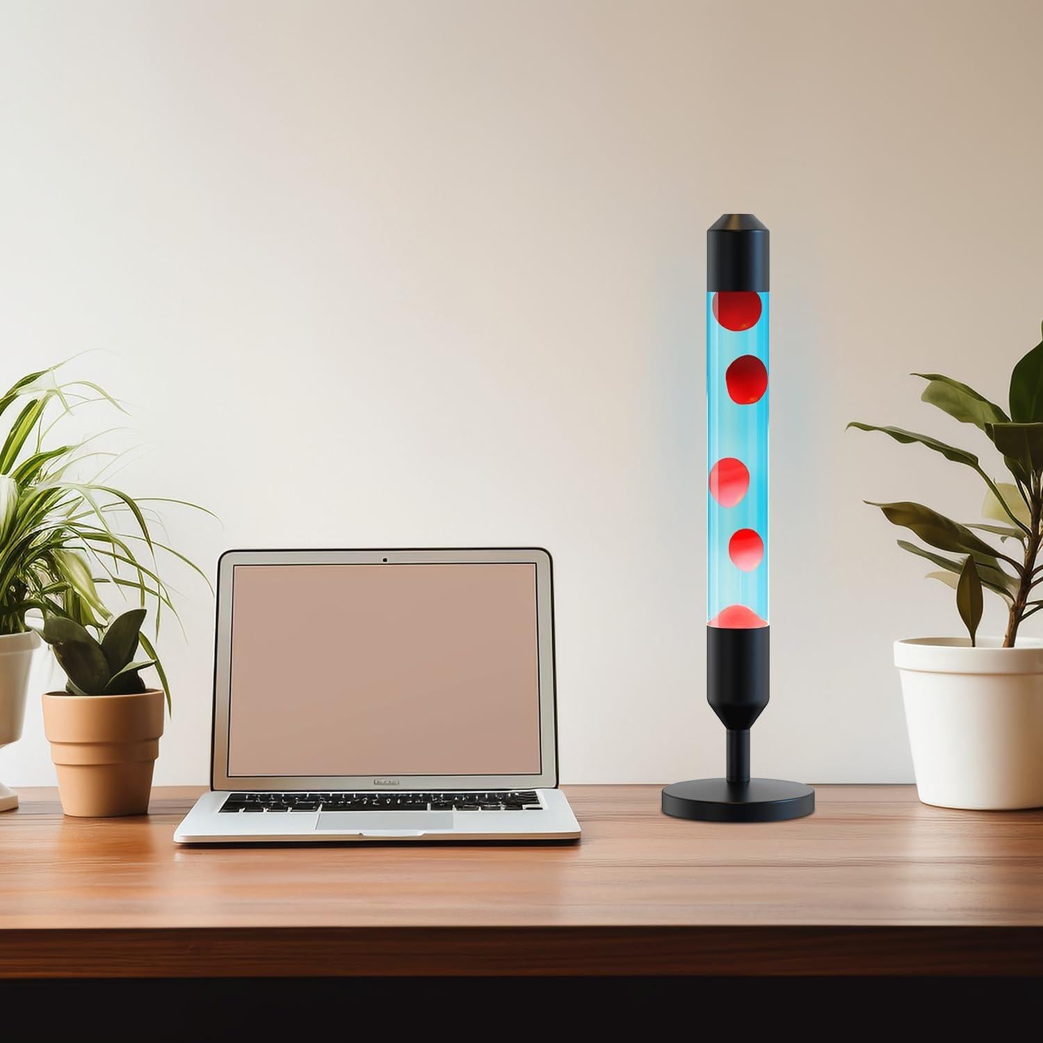 Lámpara de Movimiento Líquido Kyzfy 61.9 cm Cera Roja Agua Azul/Negro