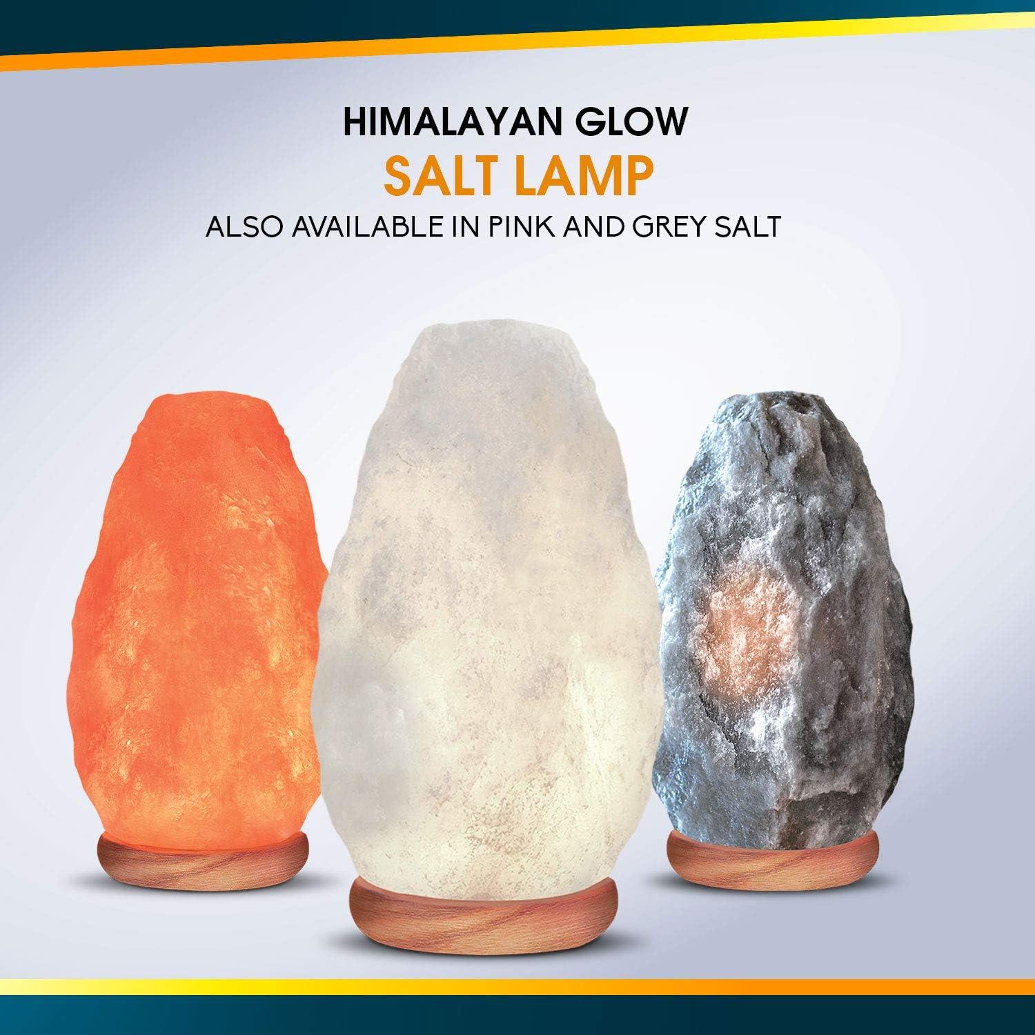 Lámpara de Sal Blanca Himalayan Glow, 15W, Hecha a Mano