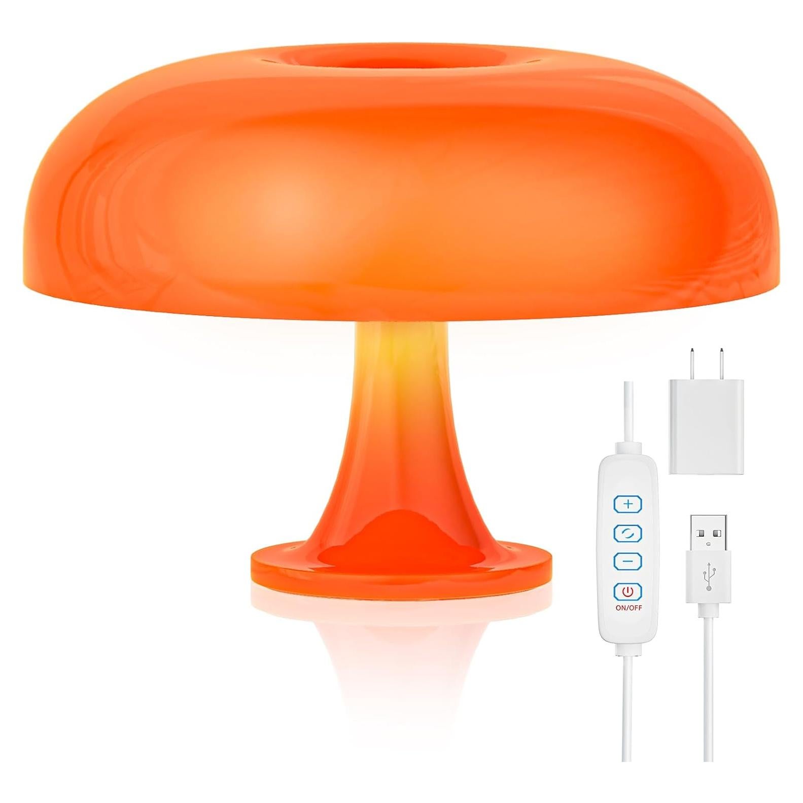 Lámpara de Hongo Naranja UEHICT con 3 Modos de Iluminación