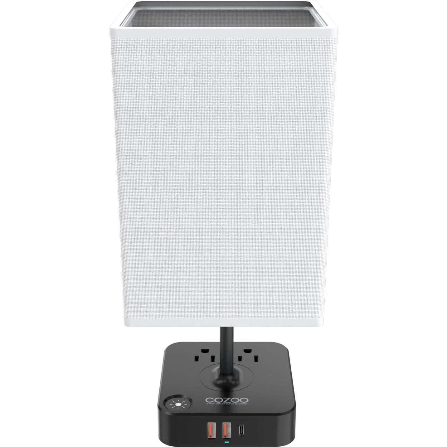 Lámpara de Mesa Regulable COZOO con 2 Puertos USB y Táctil