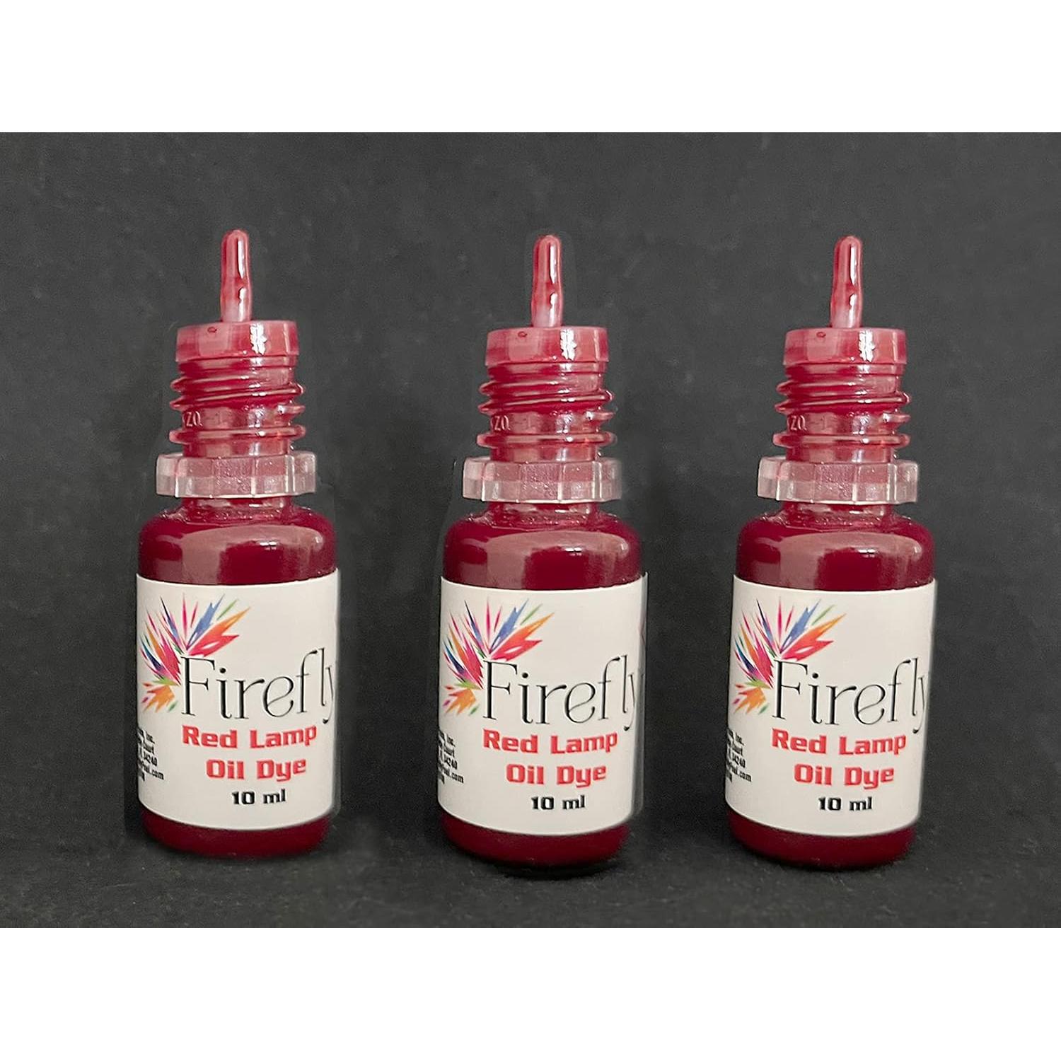 Tinte de Aceite de Lámpara Firefly Rojo - 3 Botellas de 10ml