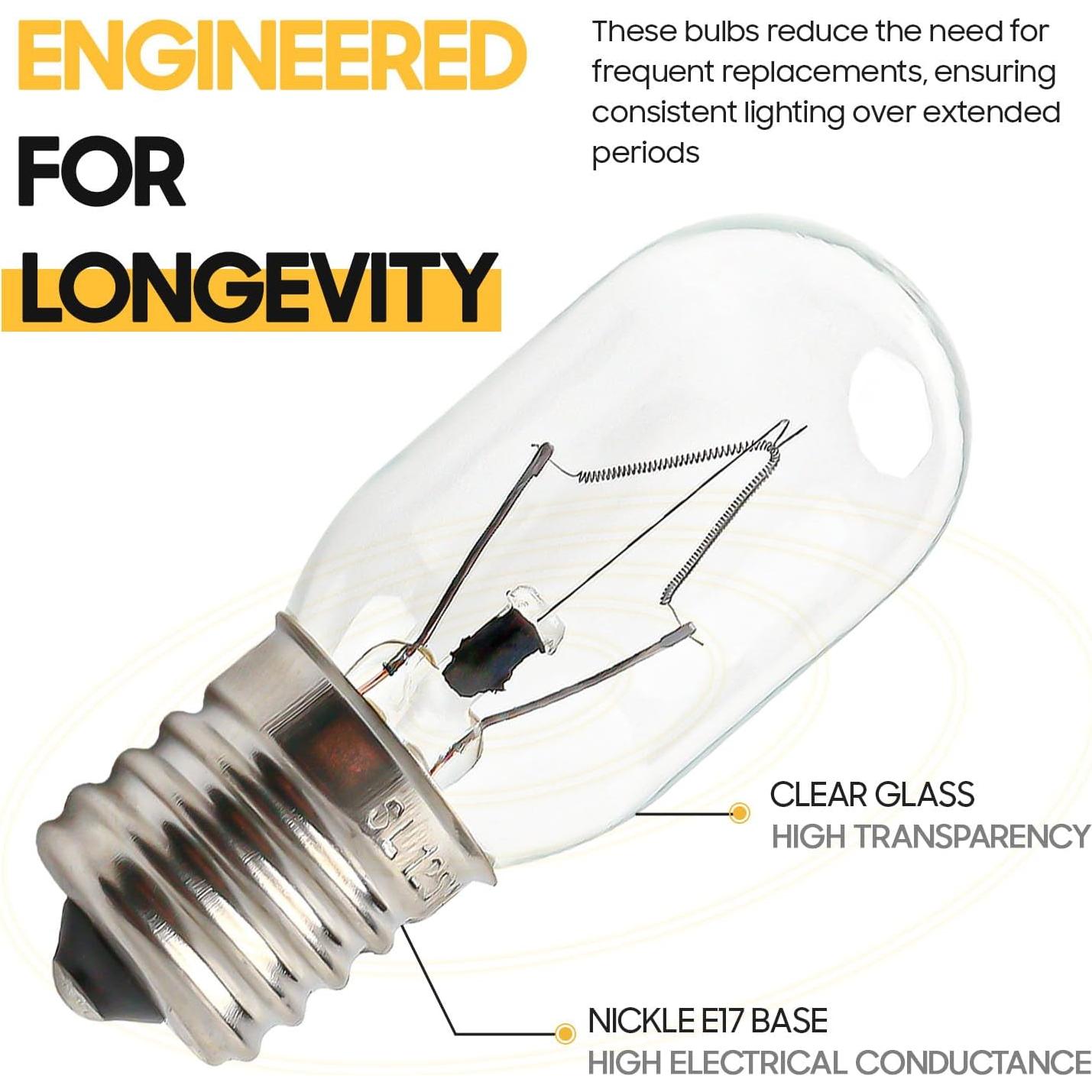 Bombillas de Microondas Seentech 8206232A 125V 40W E17 - Paquete de 8