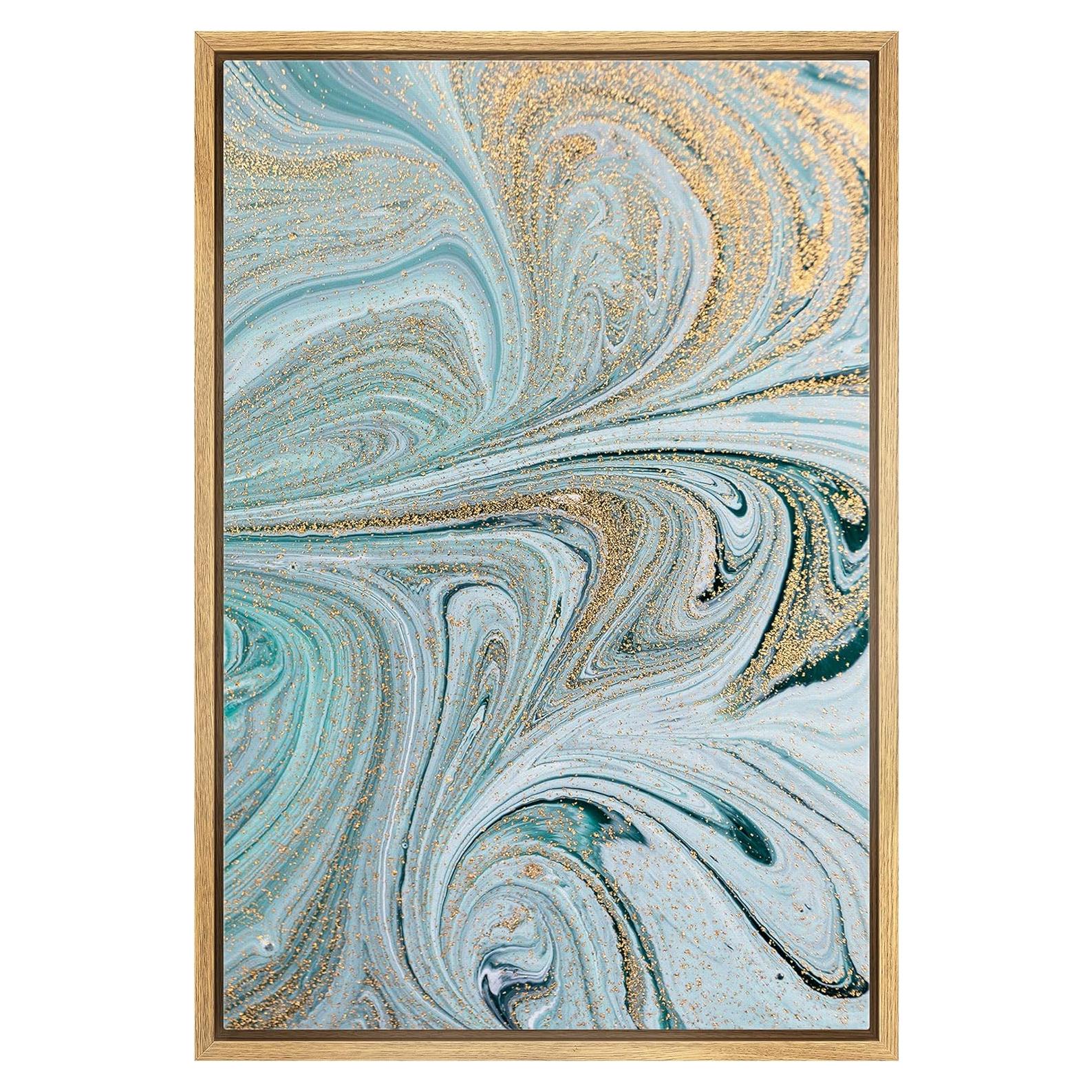 Arte de Pared en Lienzo Enmarcado IDEA4WALL 91x61 cm Abstracto