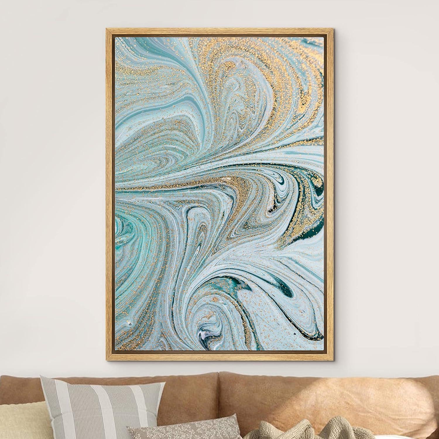 Arte de Pared en Lienzo Enmarcado IDEA4WALL 91x61 cm Abstracto