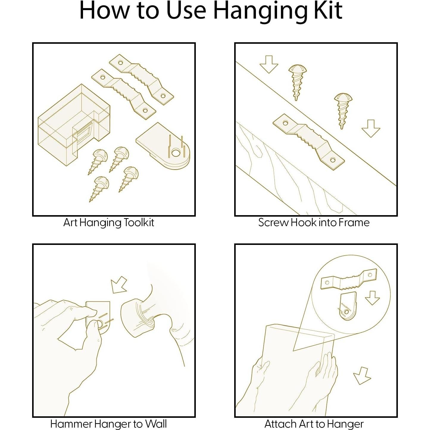 Arte de Pared en Lienzo Enmarcado IDEA4WALL 91x61 cm Abstracto