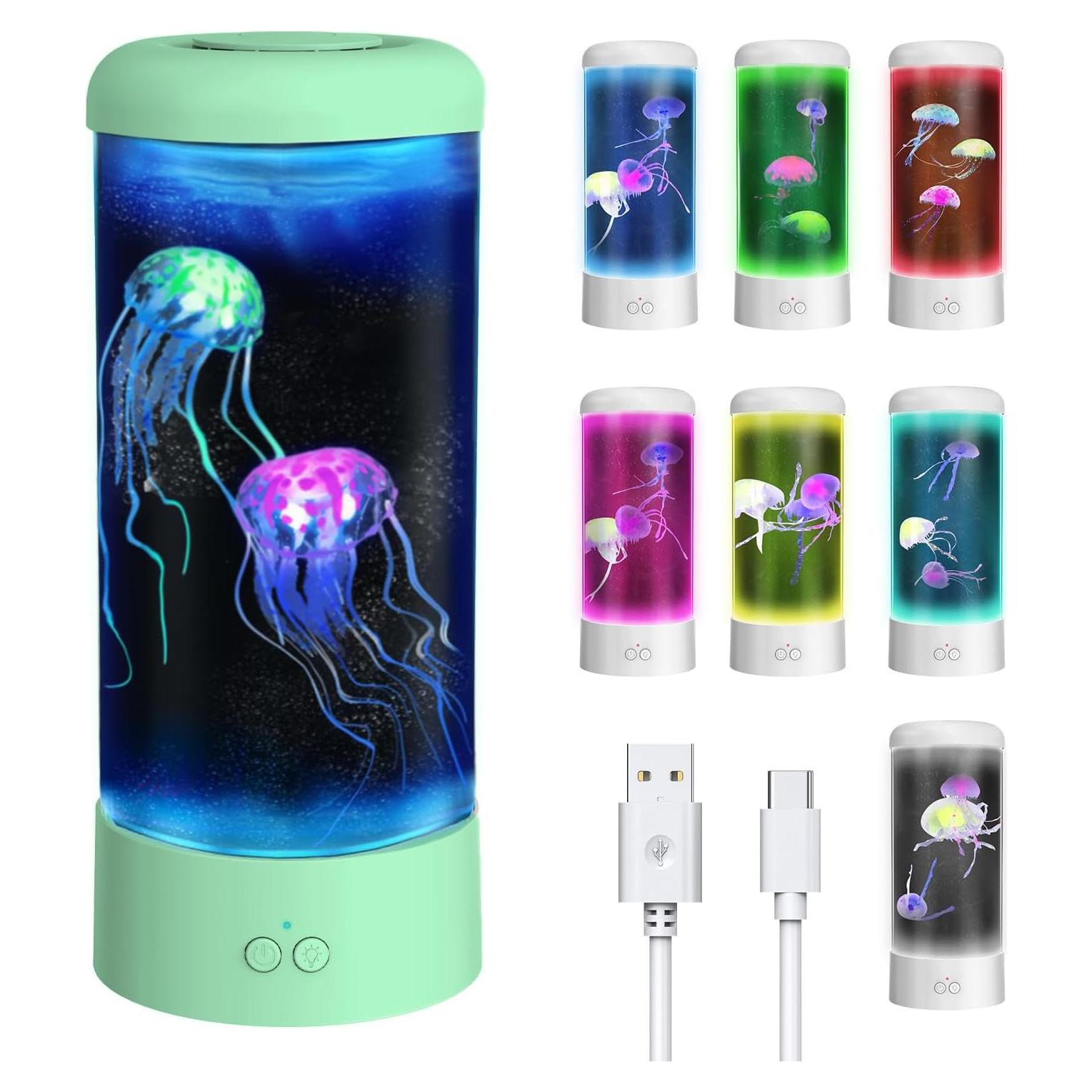 Acuario de Escritorio Beeta 4.54L con Lámpara de Medusa LED