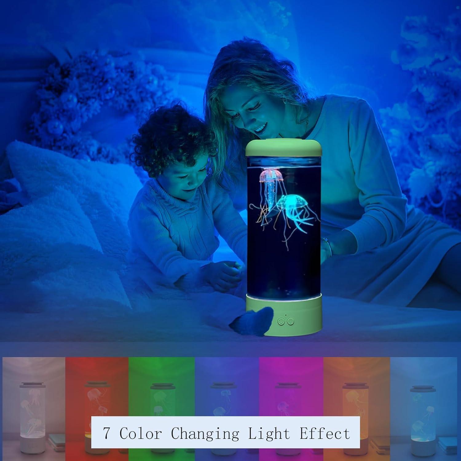 Acuario de Escritorio Beeta 4.54L con Lámpara de Medusa LED