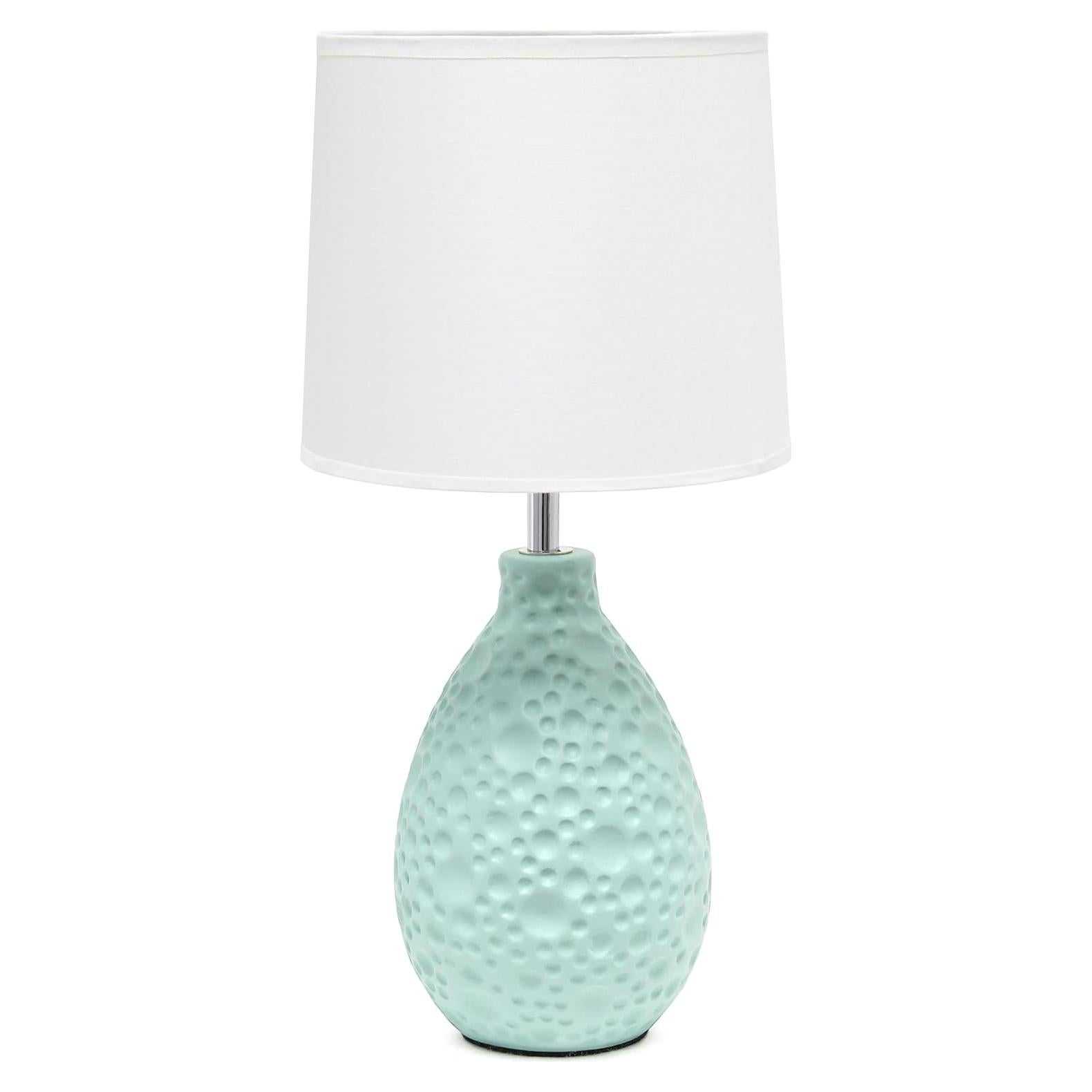 Lámpara de Mesa Simple Designs LT2003-BLU Cerámica Azul 36cm