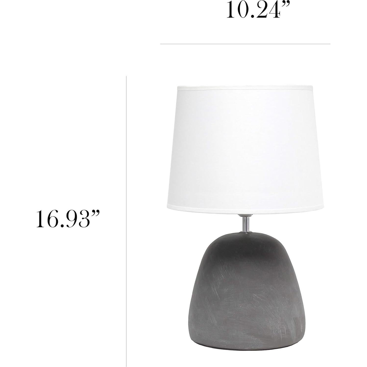 Lámpara de Mesa Simple Designs LT2058-WHT Blanca 43 cm