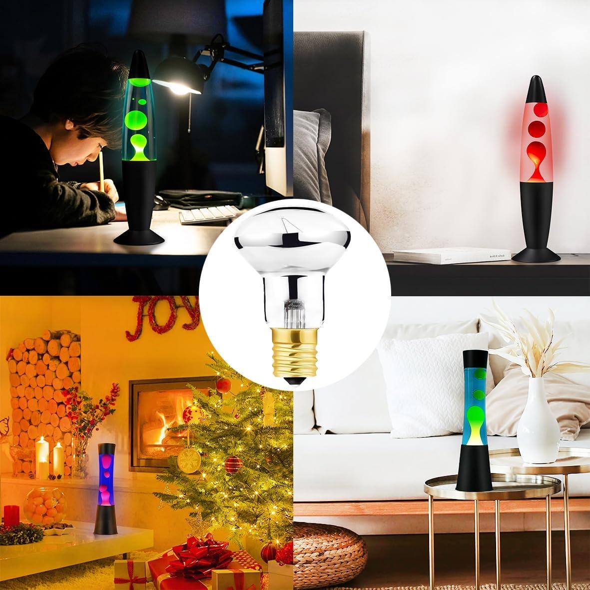 Paquete de 2 Bombillas R39 E17 30W para Lámparas de Lava