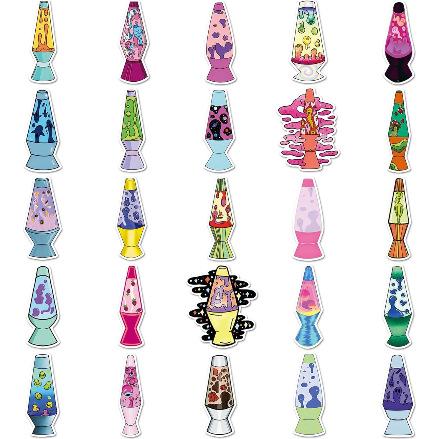 Pegatinas de Luz de Lava Famnaer - 50 Calcomanías Vinilo