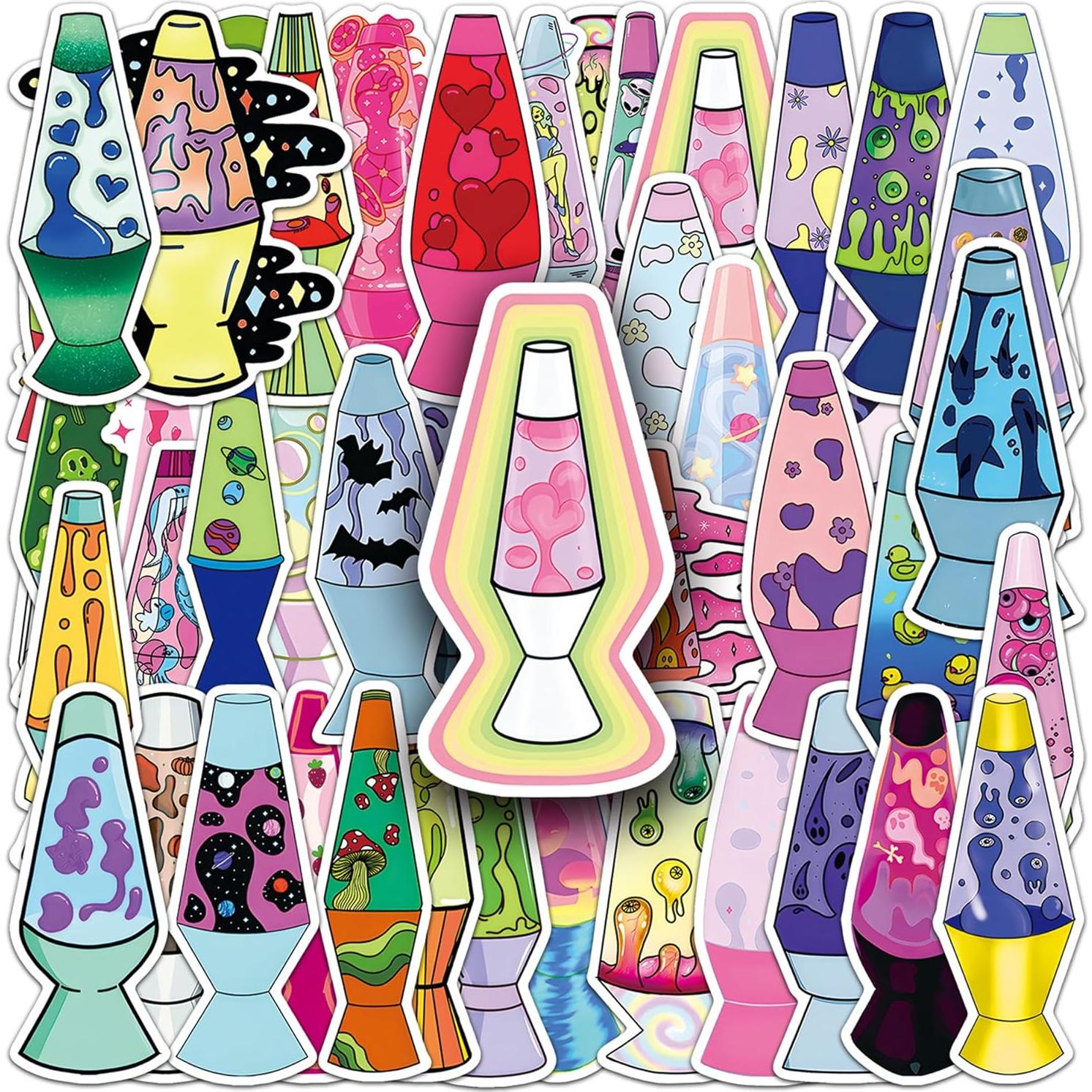 Pegatinas de Luz de Lava Famnaer - 50 Calcomanías Vinilo