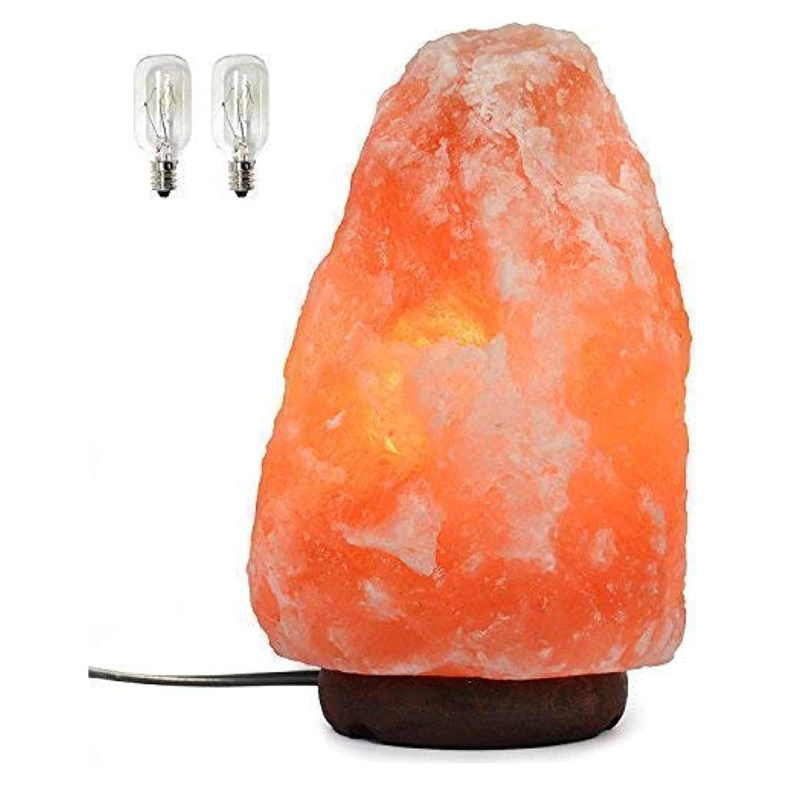 Lámpara de Sal del Himalaya Spantik 18 cm Regulable Madera