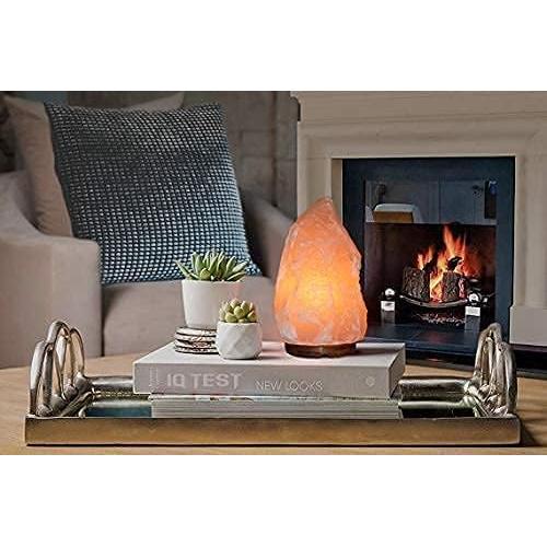 Lámpara de Sal del Himalaya Spantik 18 cm Regulable Madera