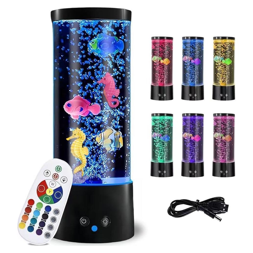 Lámpara de Peces Burbuja GWEUZMALL, 17 Colores, 29.21 cm