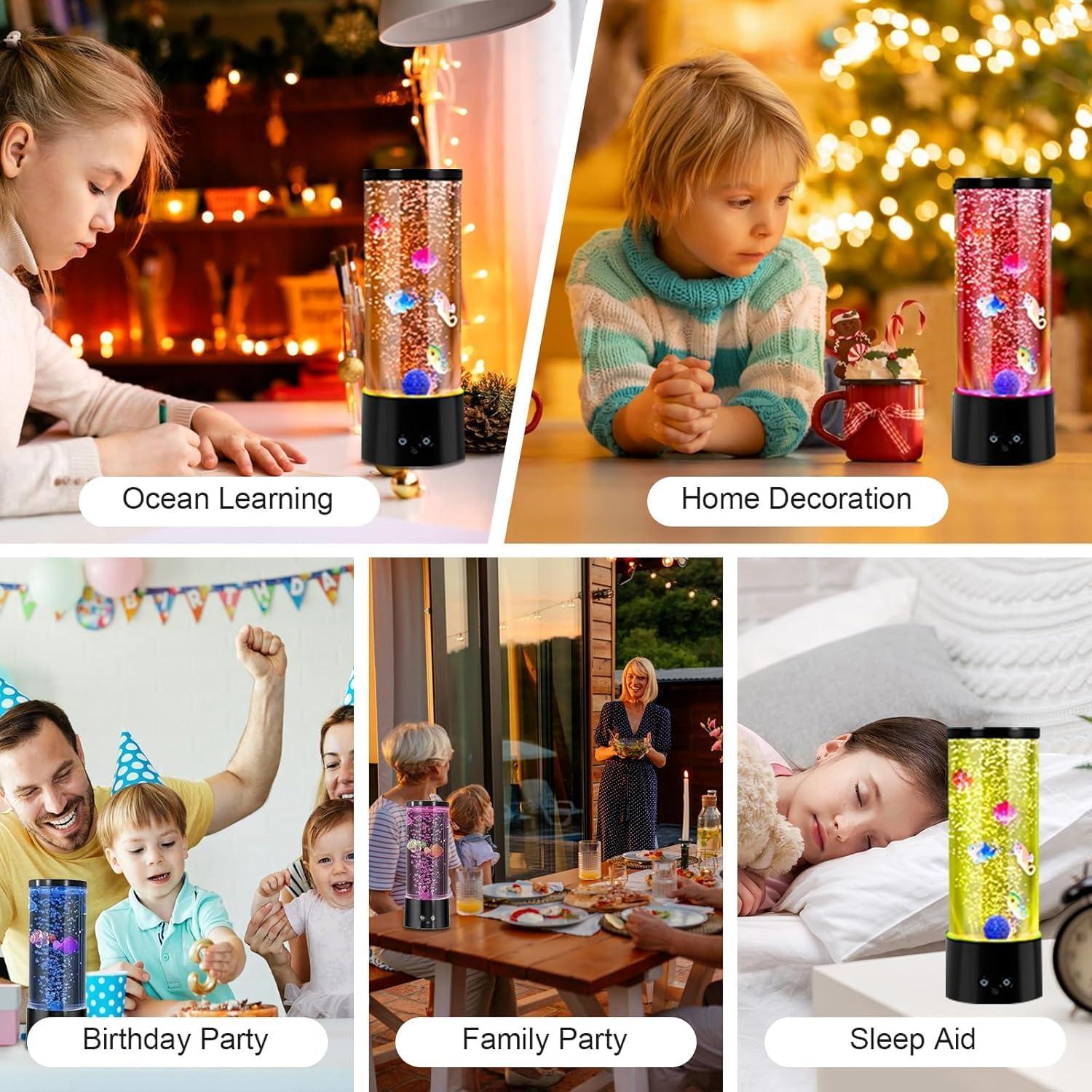 Lámpara de Peces Burbuja GWEUZMALL, 17 Colores, 29.21 cm