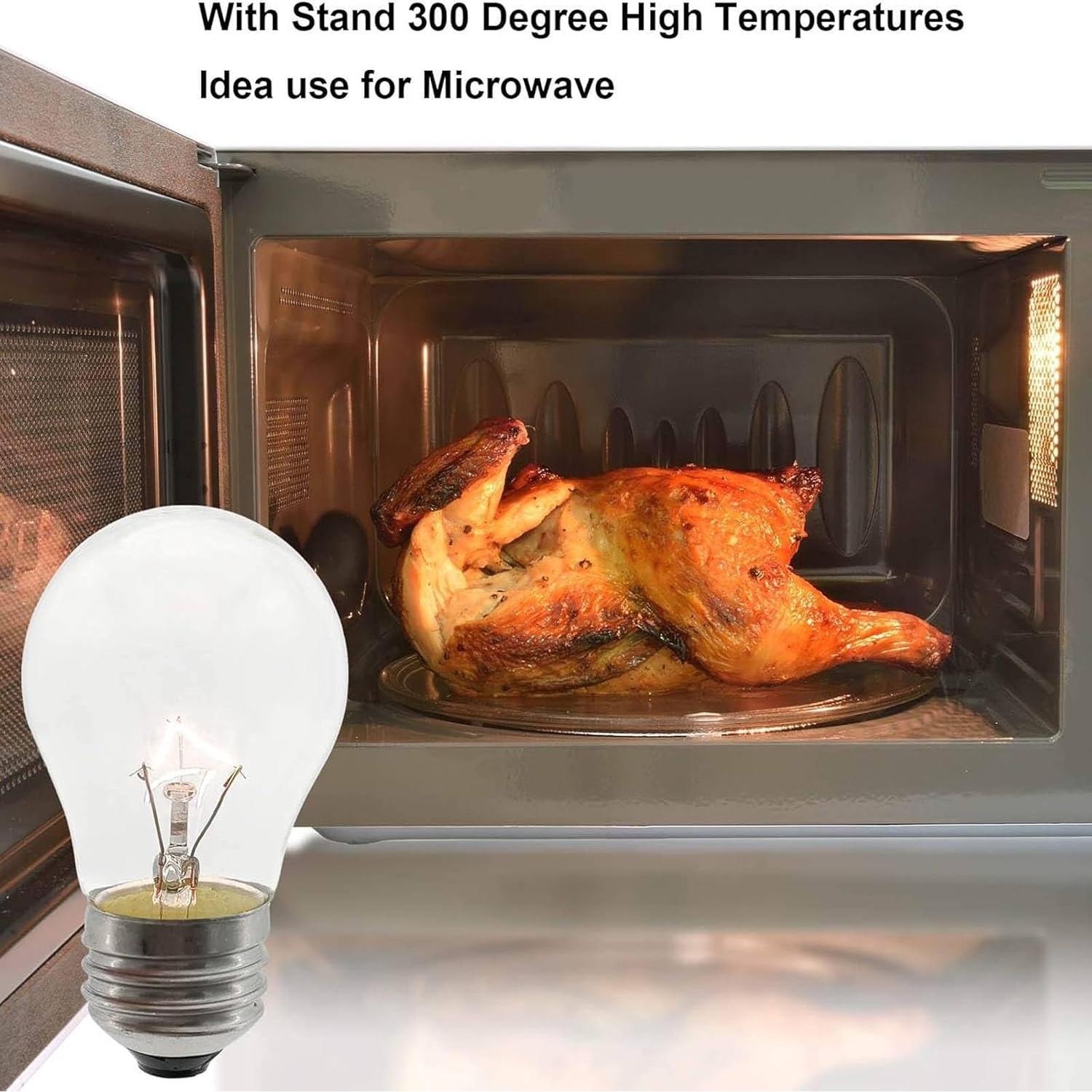 Bombilla de Luz para Horno 40W E26 Alta Temperatura 300°C - Paquete de 4