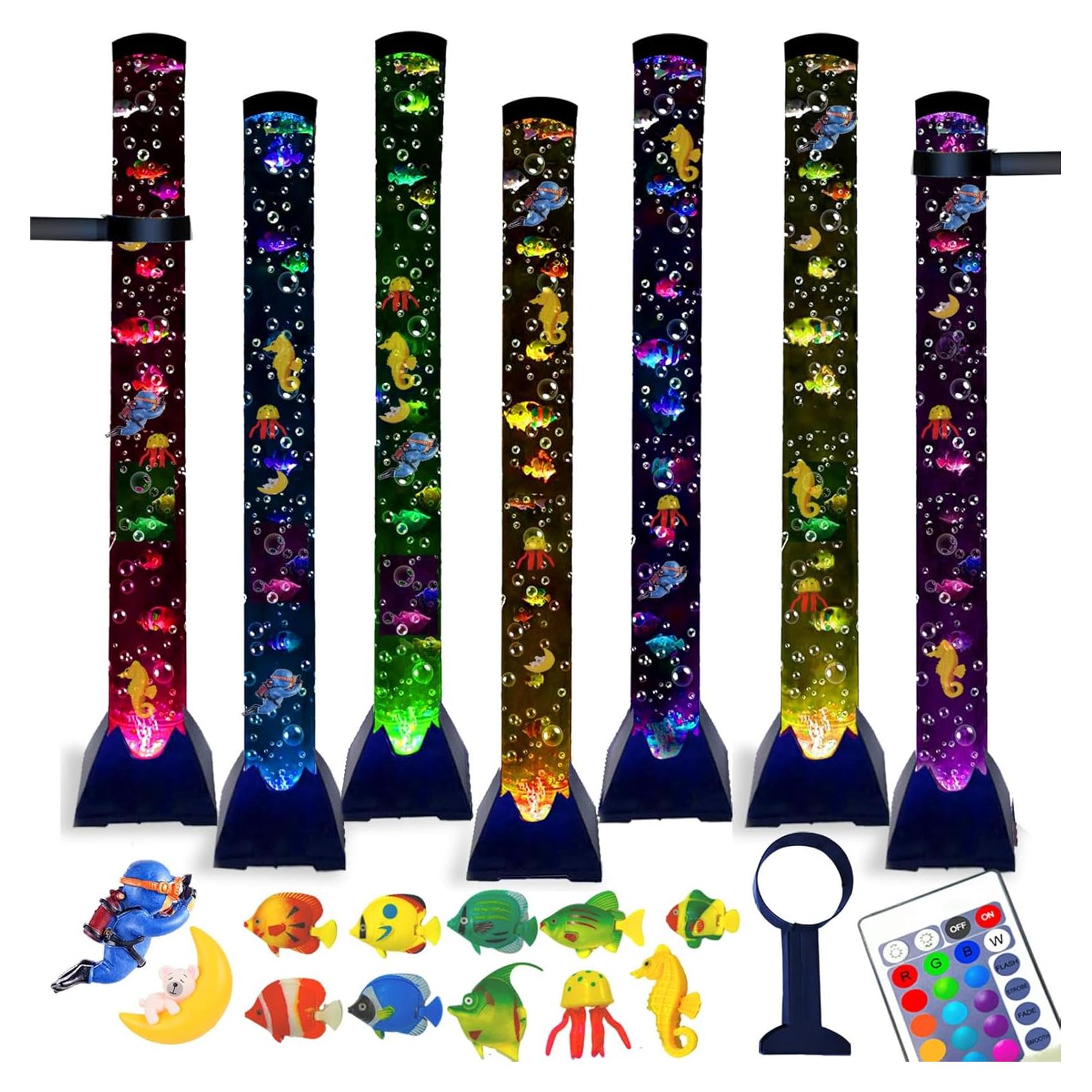 Lámpara Burbuja Sensorial Muiofang 1.22m con Peces LED