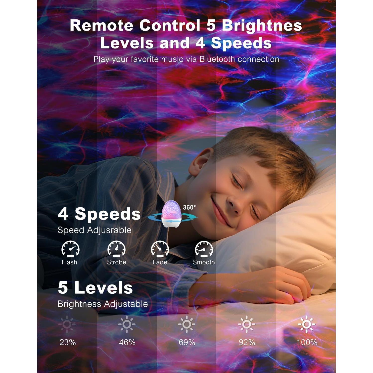 Proyector de Luz Aurora WeBeqer RGB con Altavoz Bluetooth