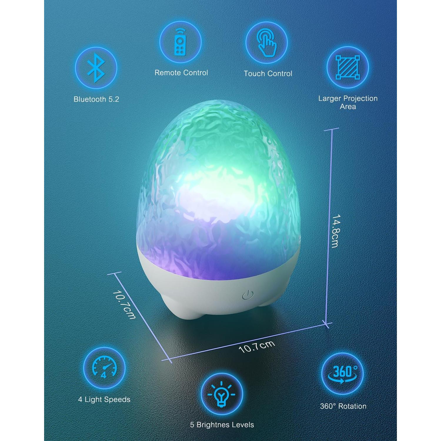 Proyector de Luz Aurora WeBeqer RGB con Altavoz Bluetooth