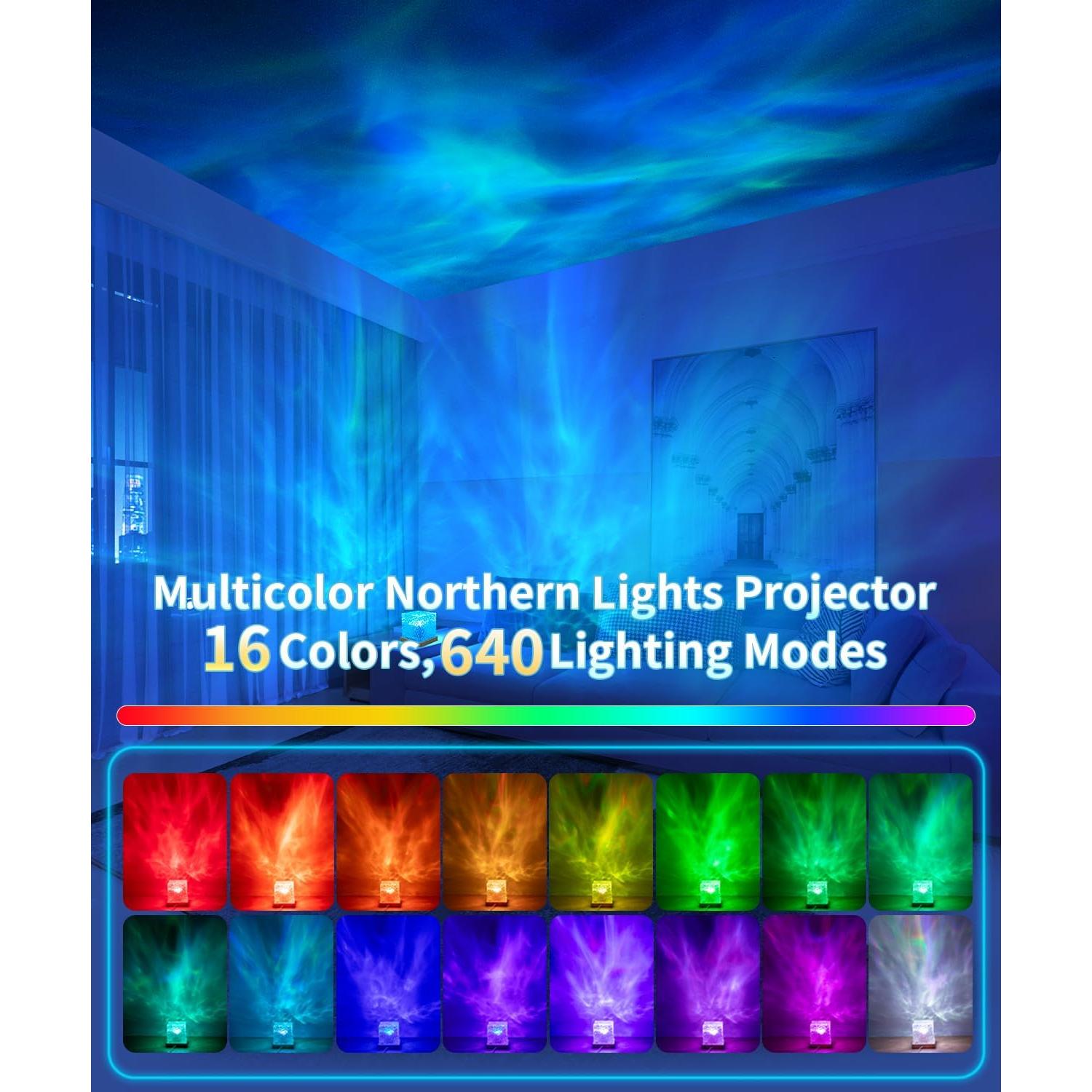 Proyector de Auroras Boreales Nexillumi 16 Colores Luz Nocturna