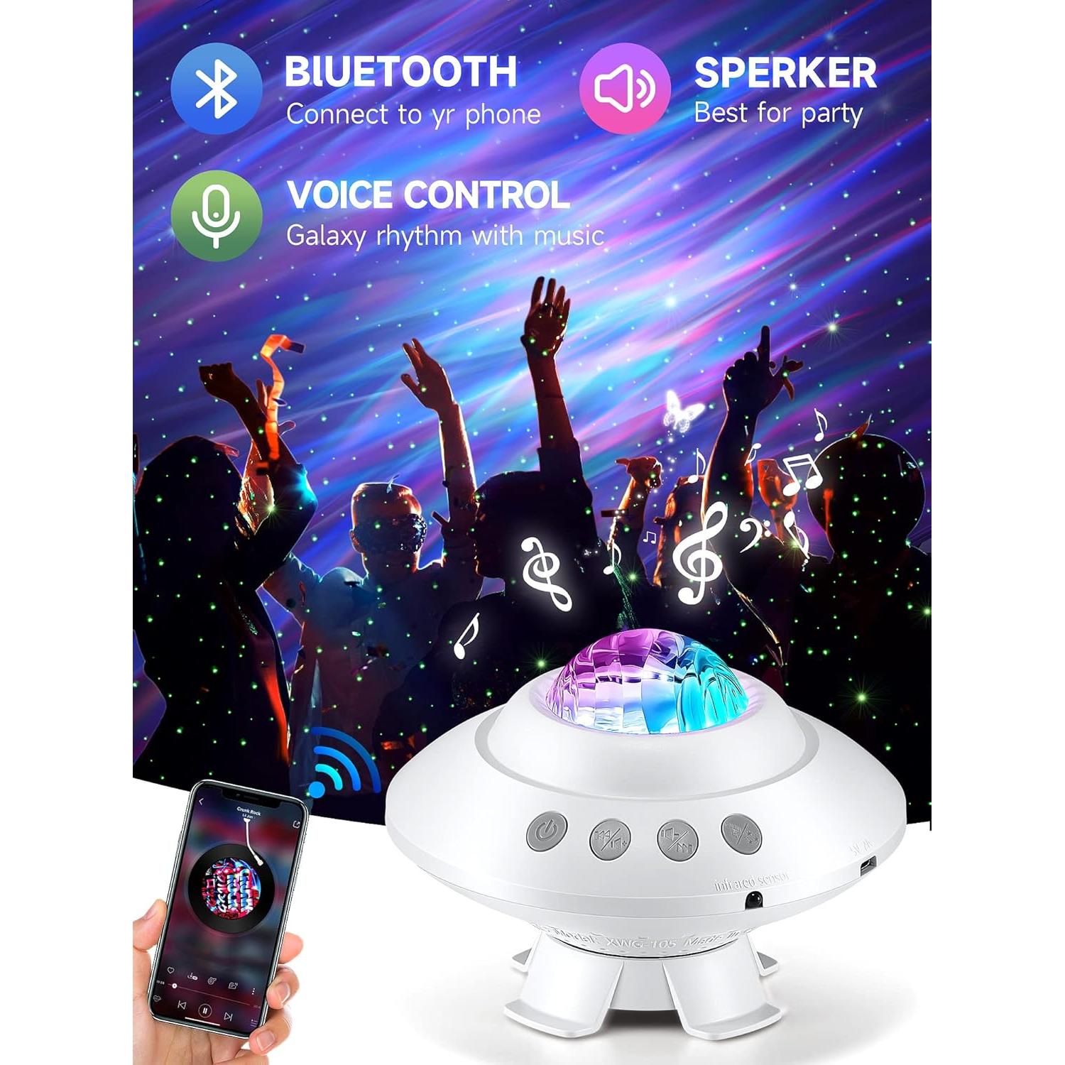 Proyector de Auroras Boreales One Fire XWG-105 con Altavoz Bluetooth