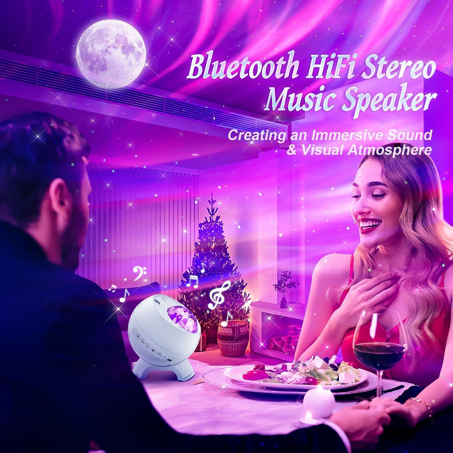 Proyector de Estrellas Coolnight WH-E12A, 180 Efectos Luz Aurora