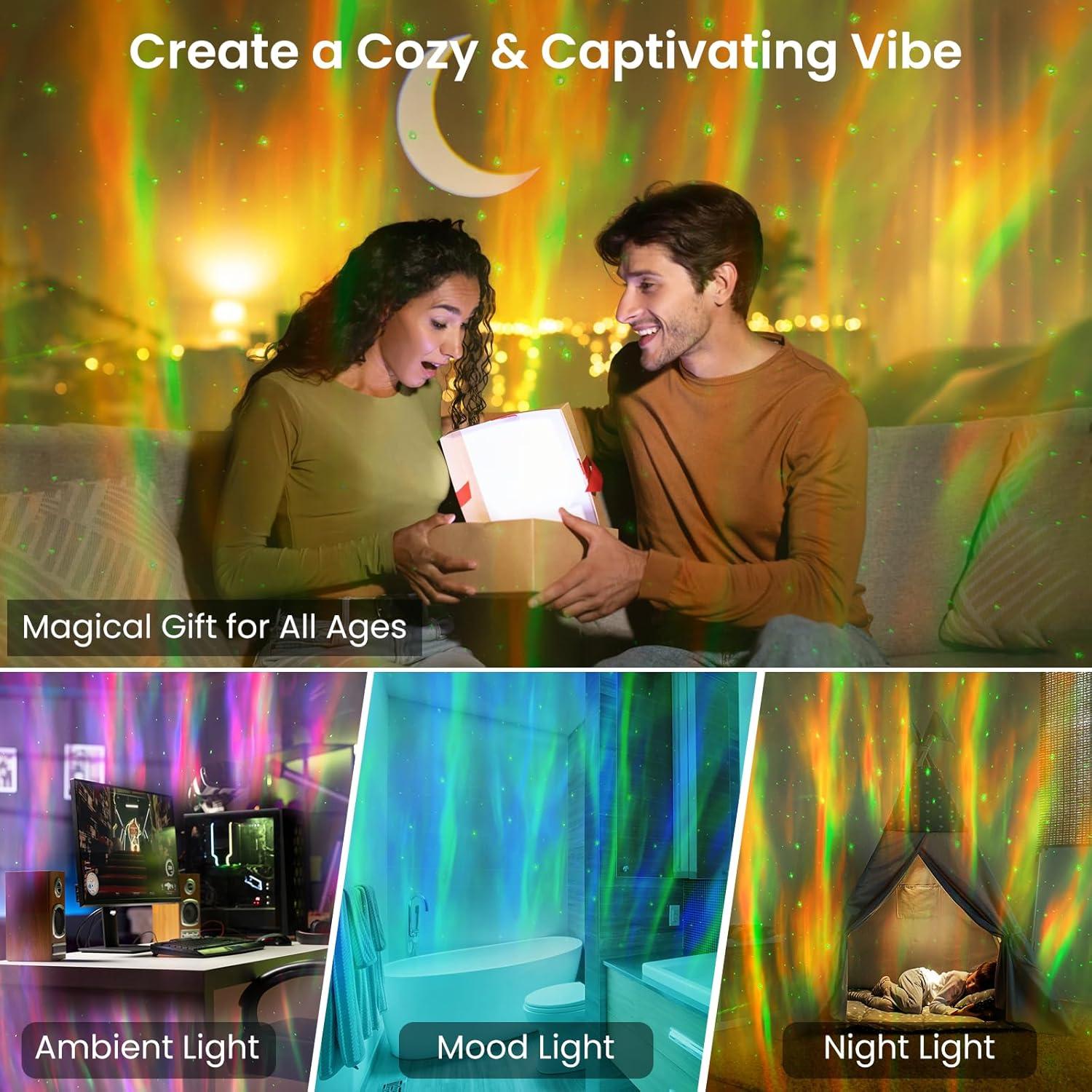 Proyector de Estrellas y Auroras HUMIIEYE DY105 con Altavoz Bluetooth