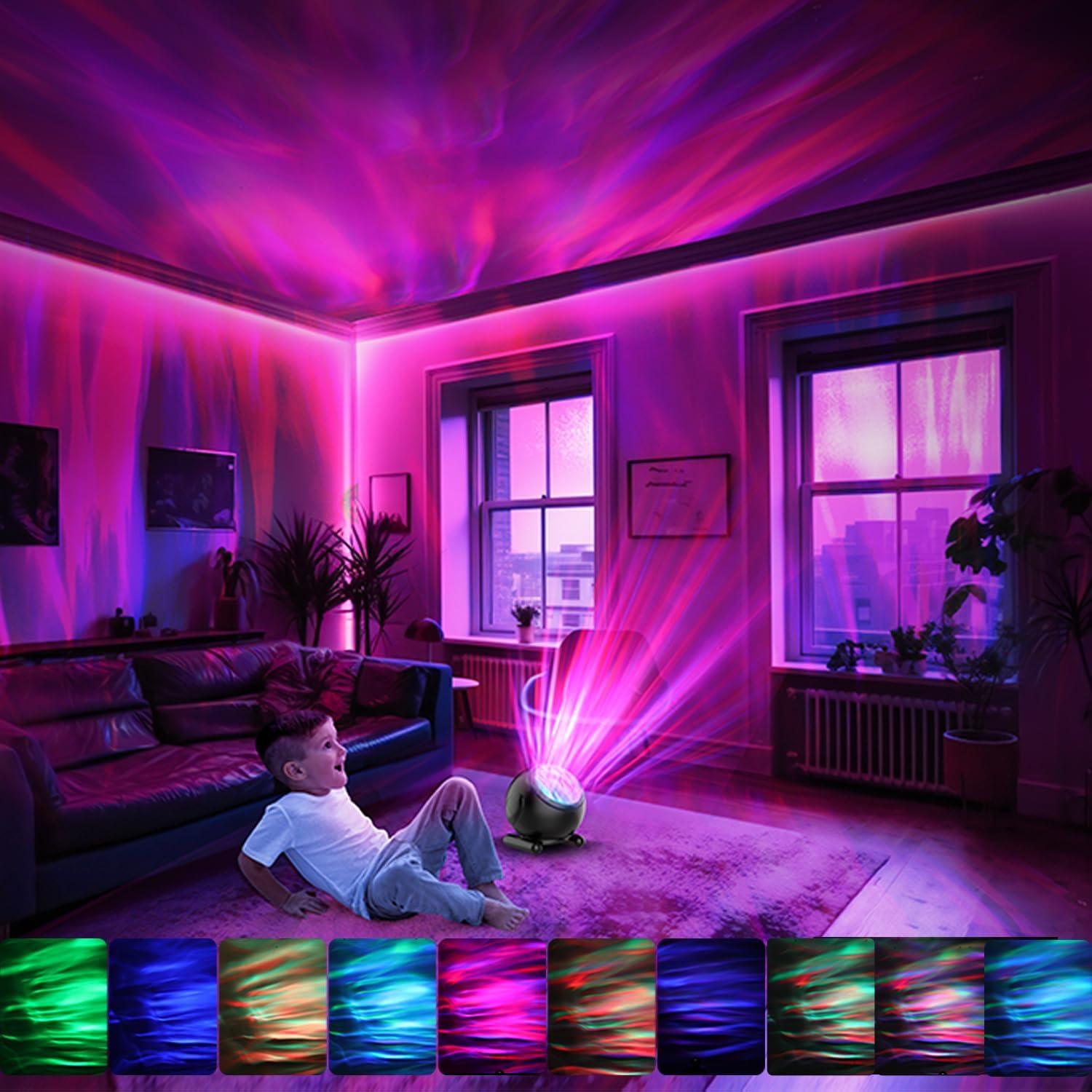 Proyector de Auroras Boreales BJ01H con Ruido Blanco y Control Remoto