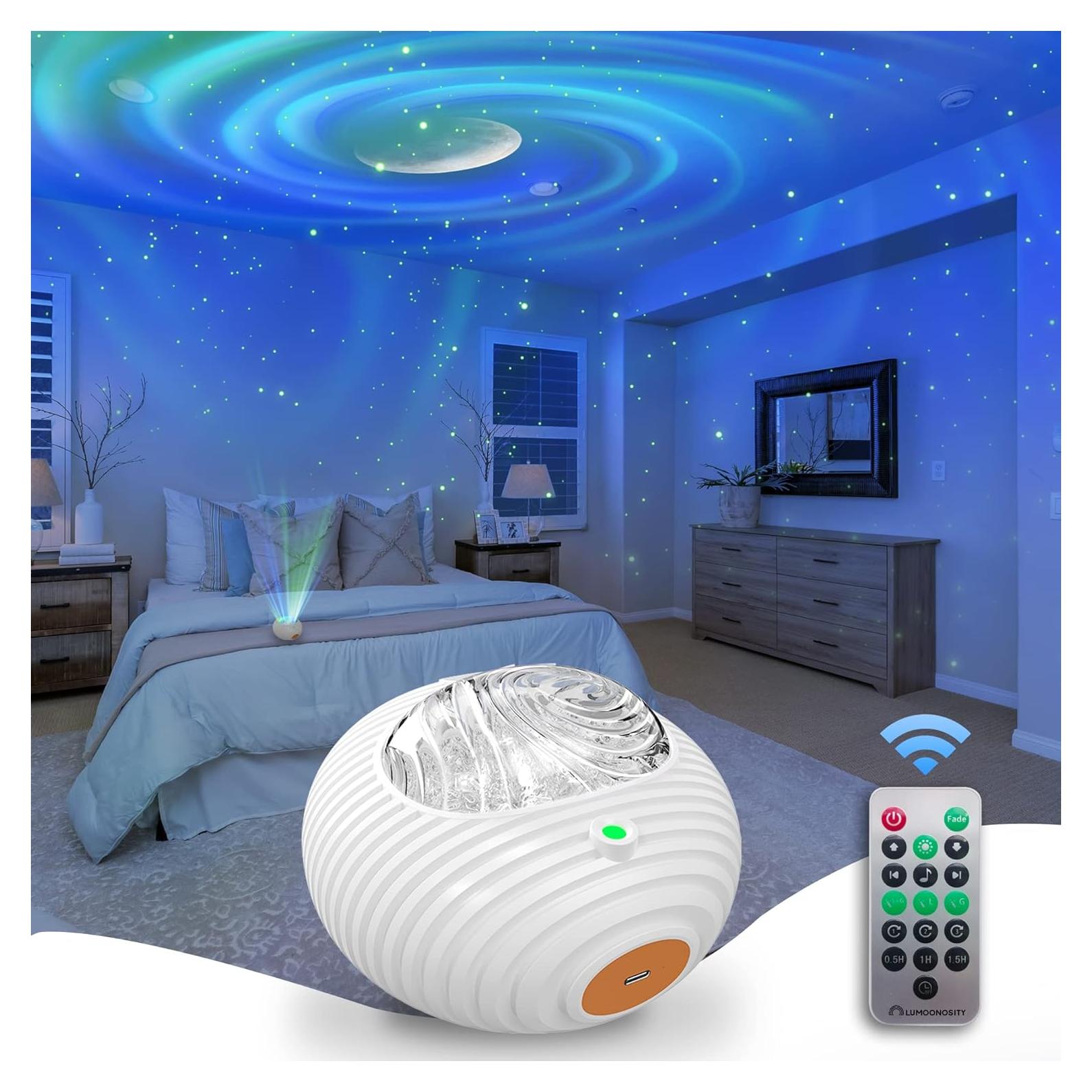 Proyector de Luz Aurora Lumoonosity - Efecto 2 en 1, 13 Colores