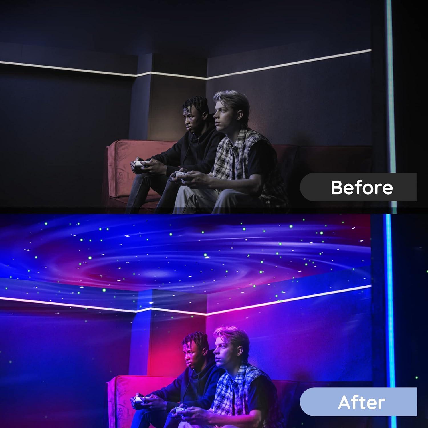 Proyector de Luz Aurora Lumoonosity - Efecto 2 en 1, 13 Colores