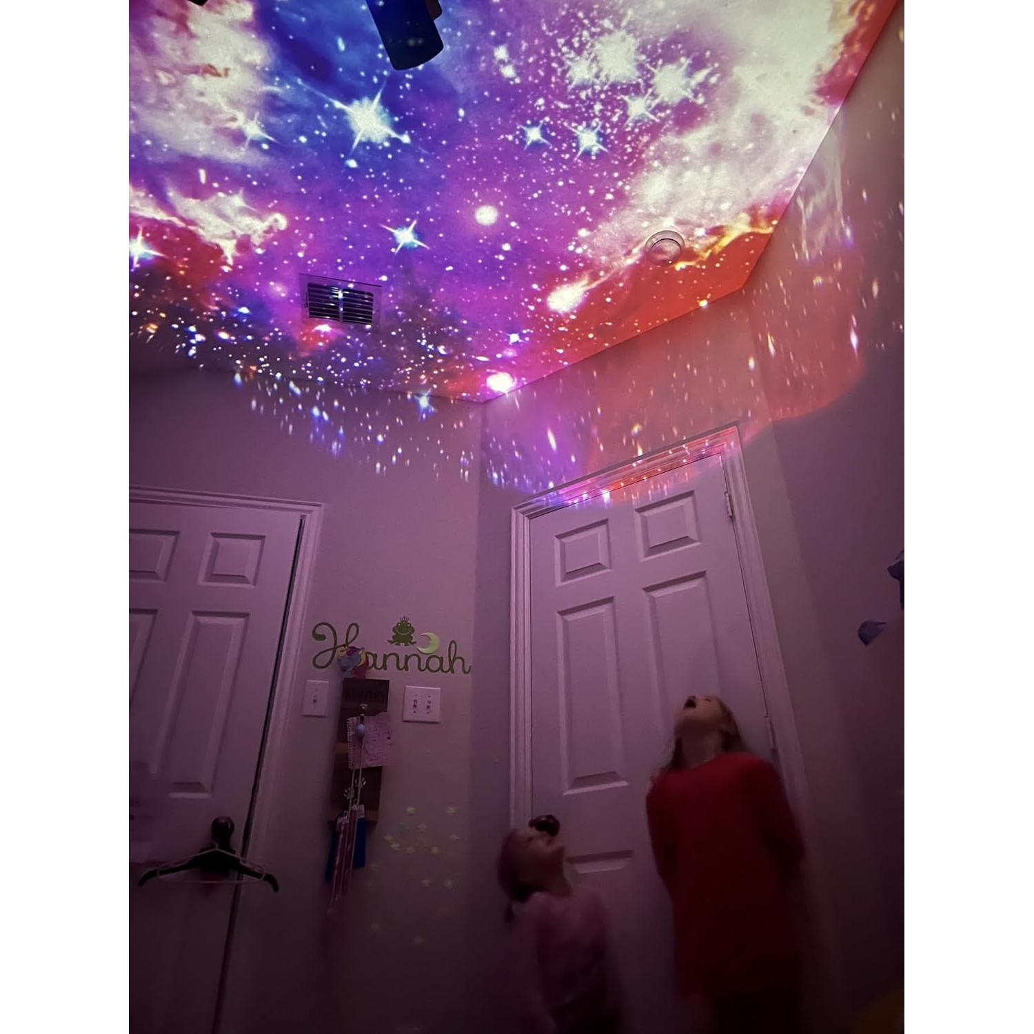 Proyector de Galaxia Lumi con 12 Discos HD y Rotación 360°