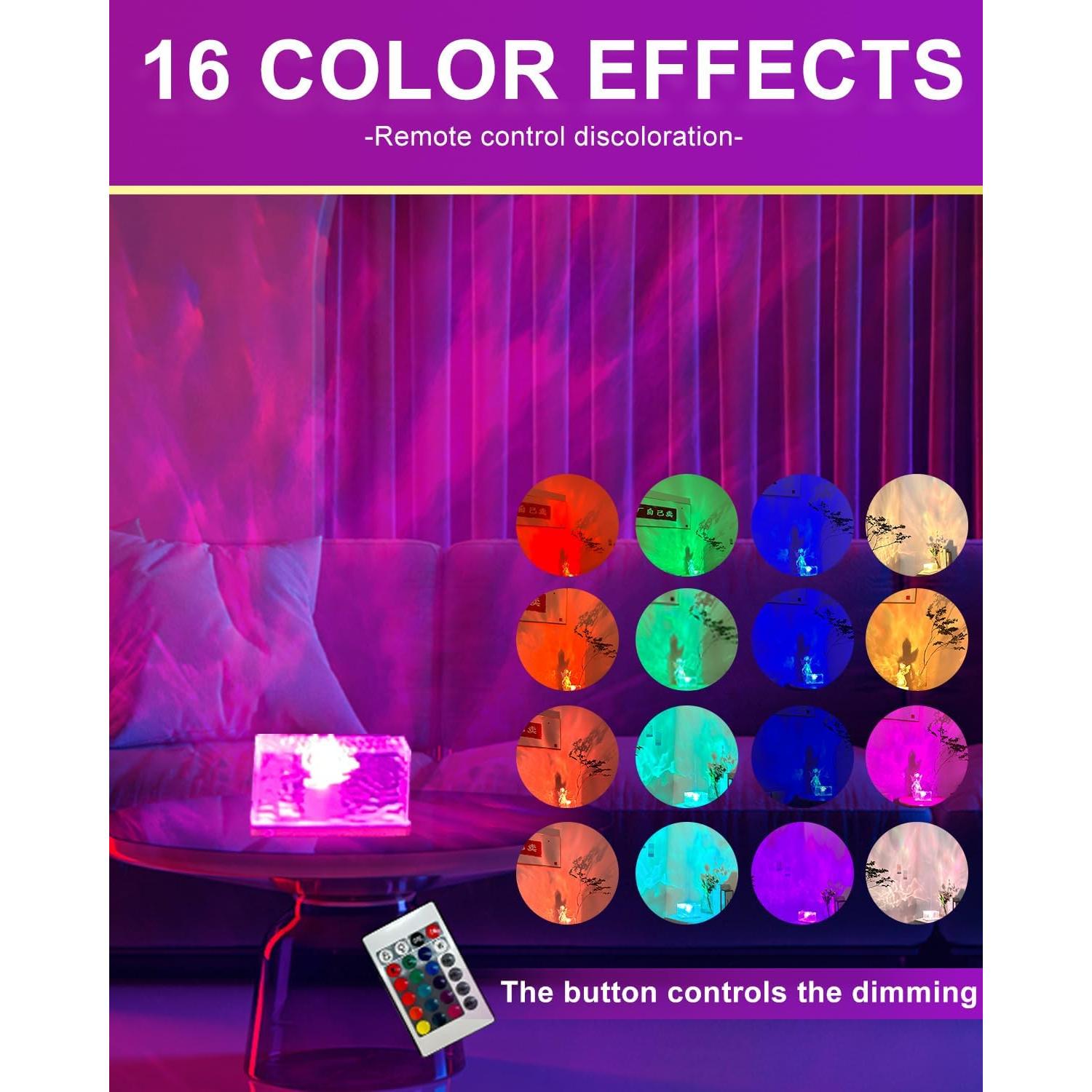 Proyector de Olas del Océano KIANDQU 16 Colores Luz LED