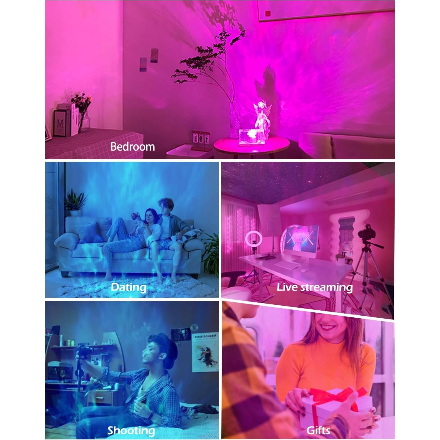 Proyector de Olas del Océano KIANDQU 16 Colores Luz LED
