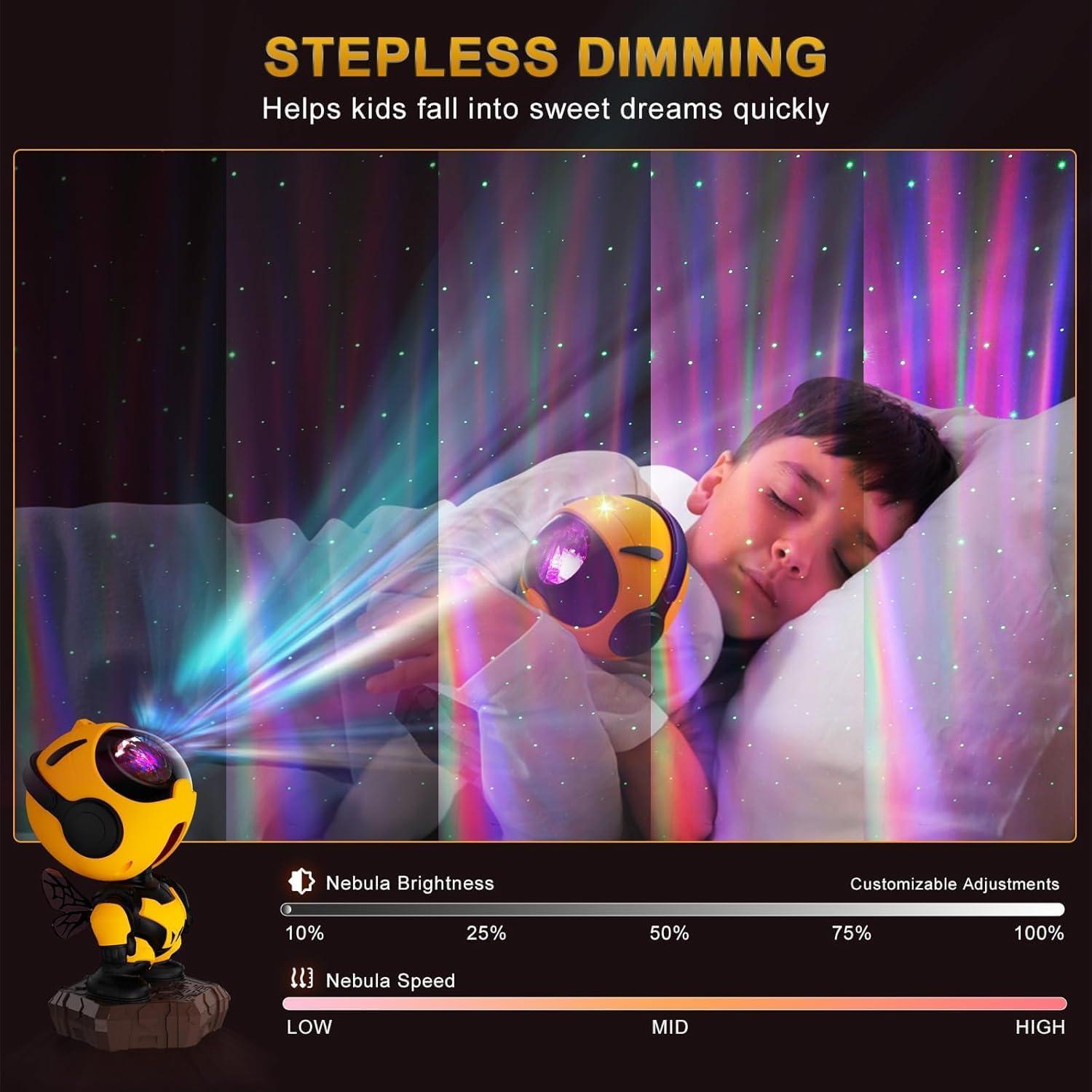 Proyector Luz Nocturna Abeja YAYZA! Astronauta LED 15x12cm