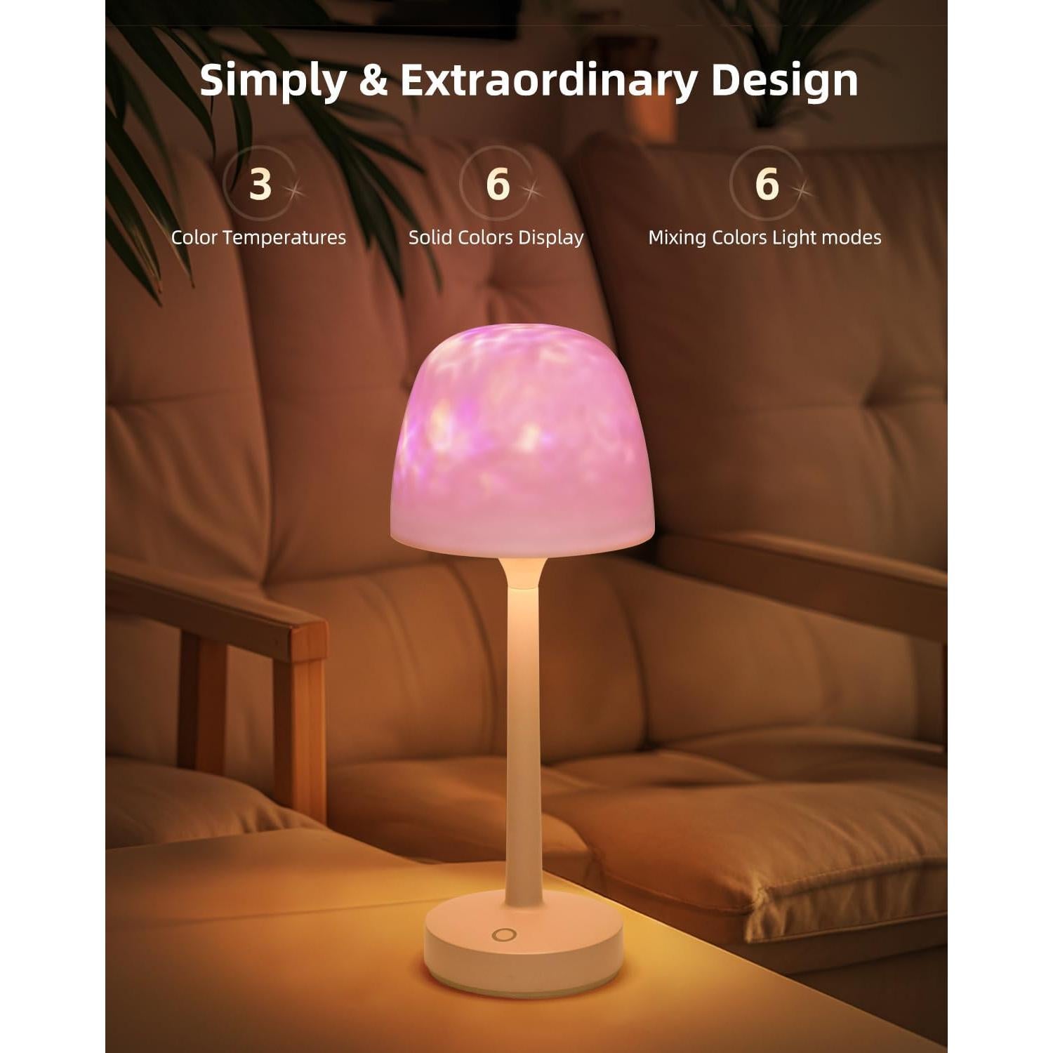 Proyector de Luz Ocean Wave CHLORANTHUS LED RGB Recargable