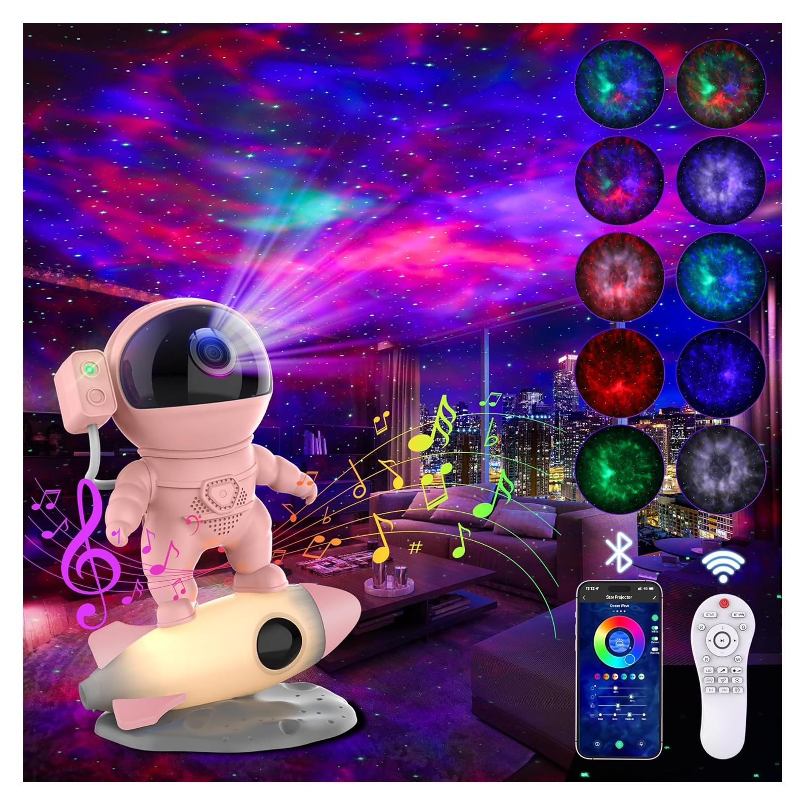 Proyector de Galaxia Astronauta FlyLily 4 en 1 con Bluetooth