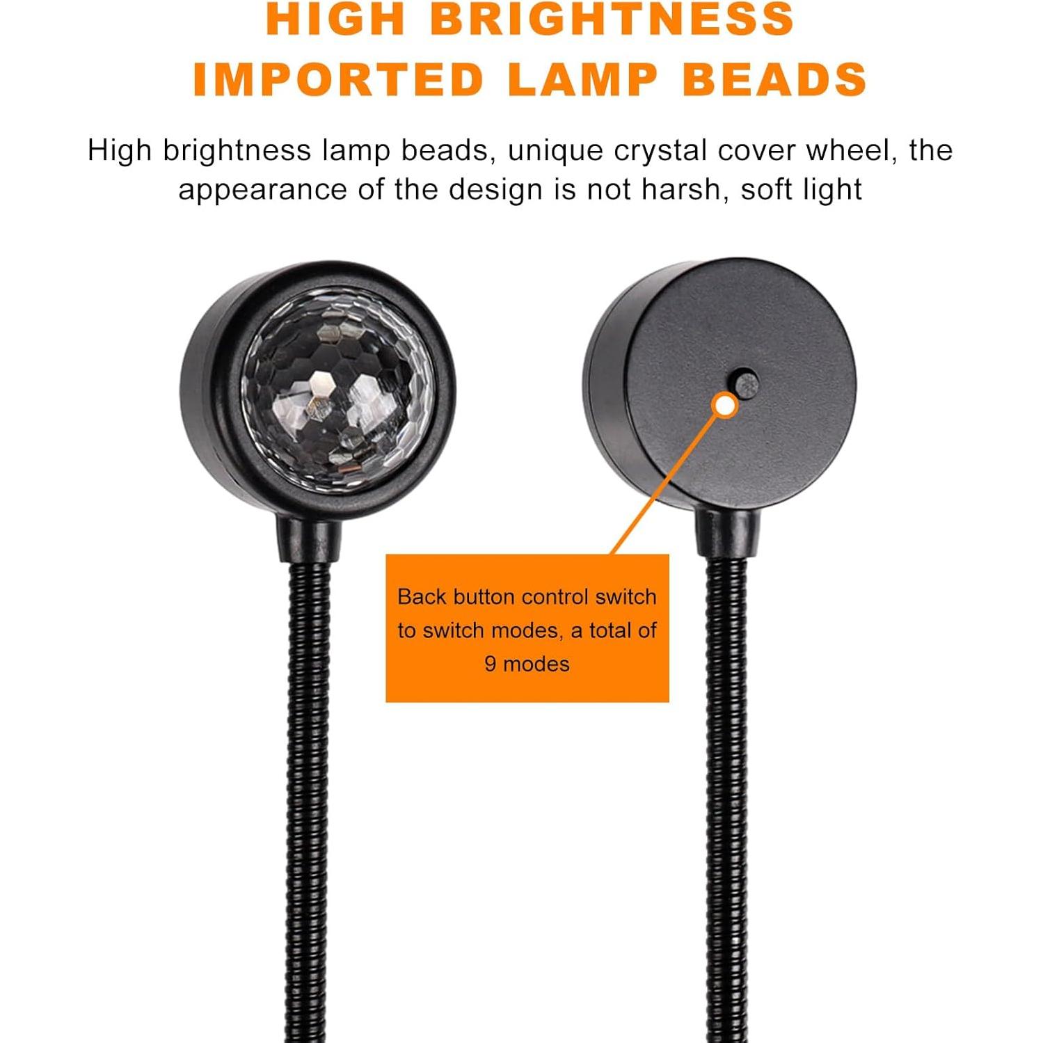 Proyector de Luz Nocturna Estrella USB Dickno 2 PCS