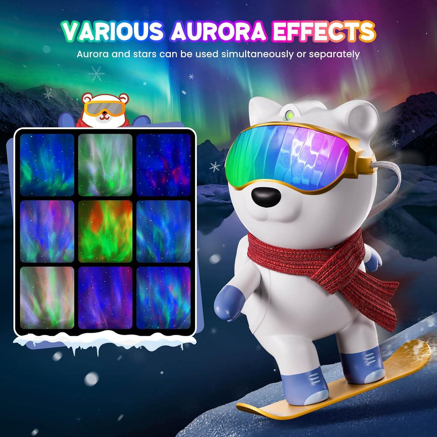 Proyector de Luz Aurora Vibelum HOM217 - Luz Nocturna LED 14.5x17 cm