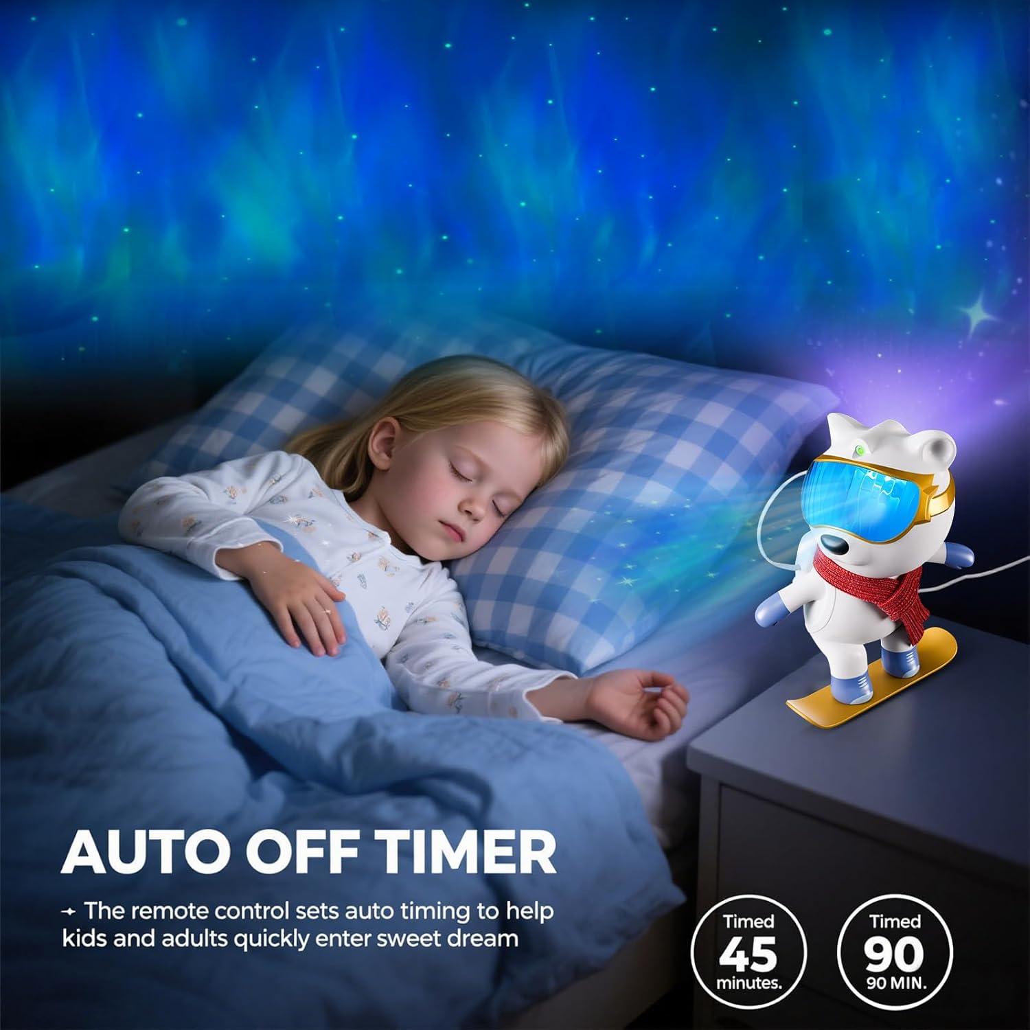 Proyector de Luz Aurora Vibelum HOM217 - Luz Nocturna LED 14.5x17 cm