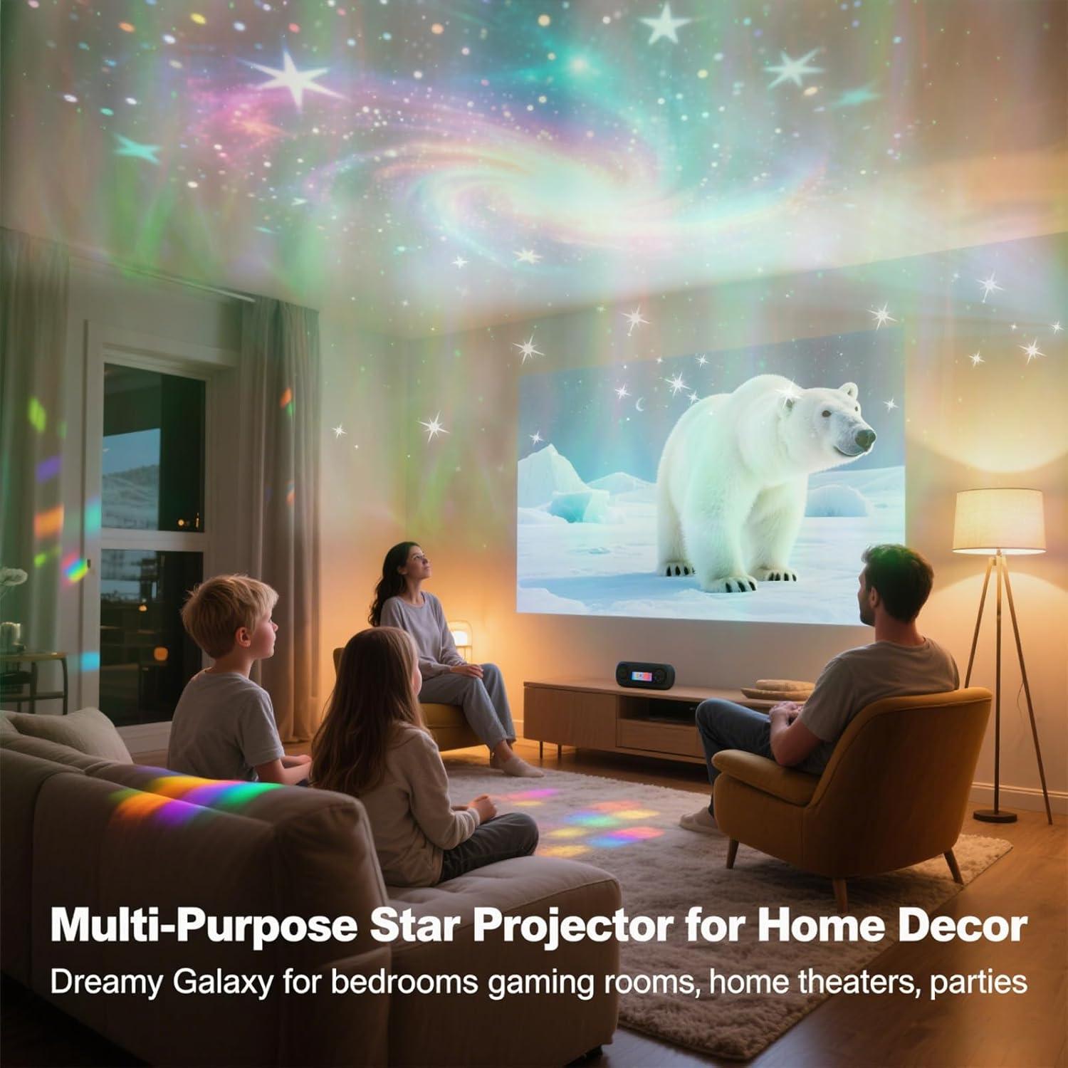 Proyector de Luz Aurora Vibelum HOM217 - Luz Nocturna LED 14.5x17 cm