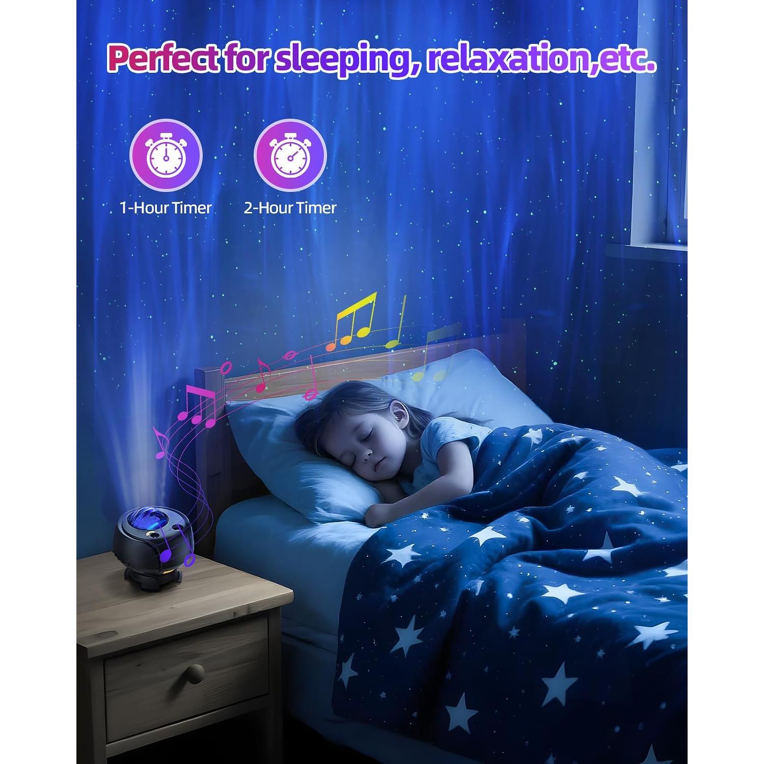 Proyector de Auroras Boreales FLITI con Bluetooth y Temporizador