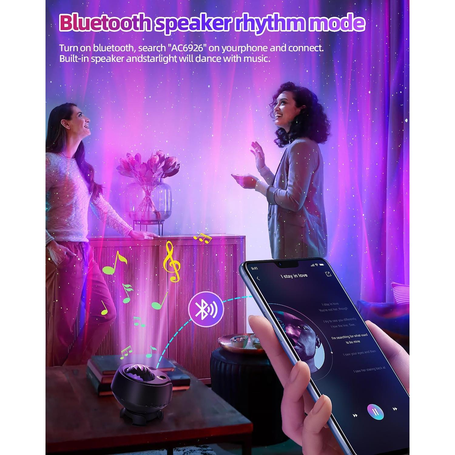 Proyector de Auroras Boreales FLITI con Bluetooth y Temporizador