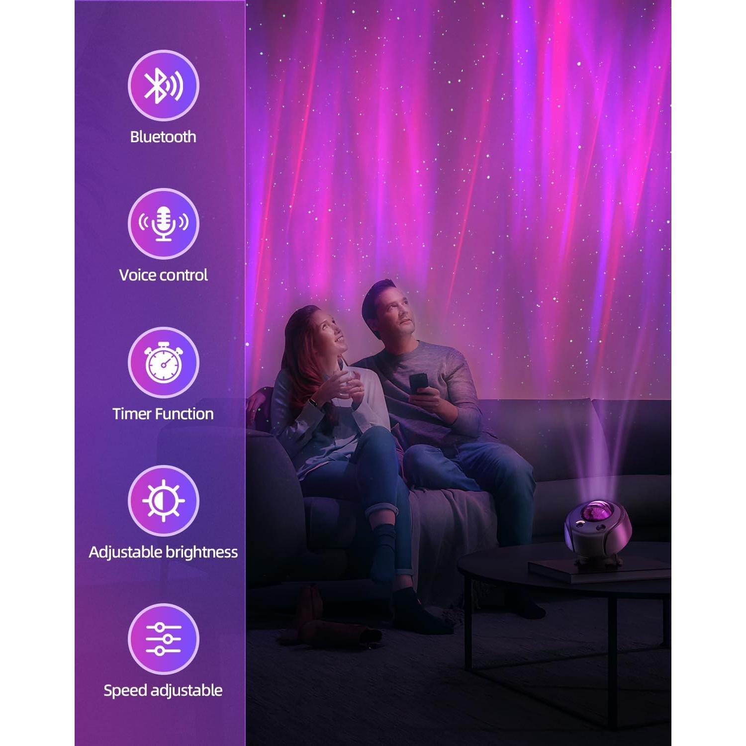 Proyector de Auroras Boreales FLITI con Bluetooth y Temporizador